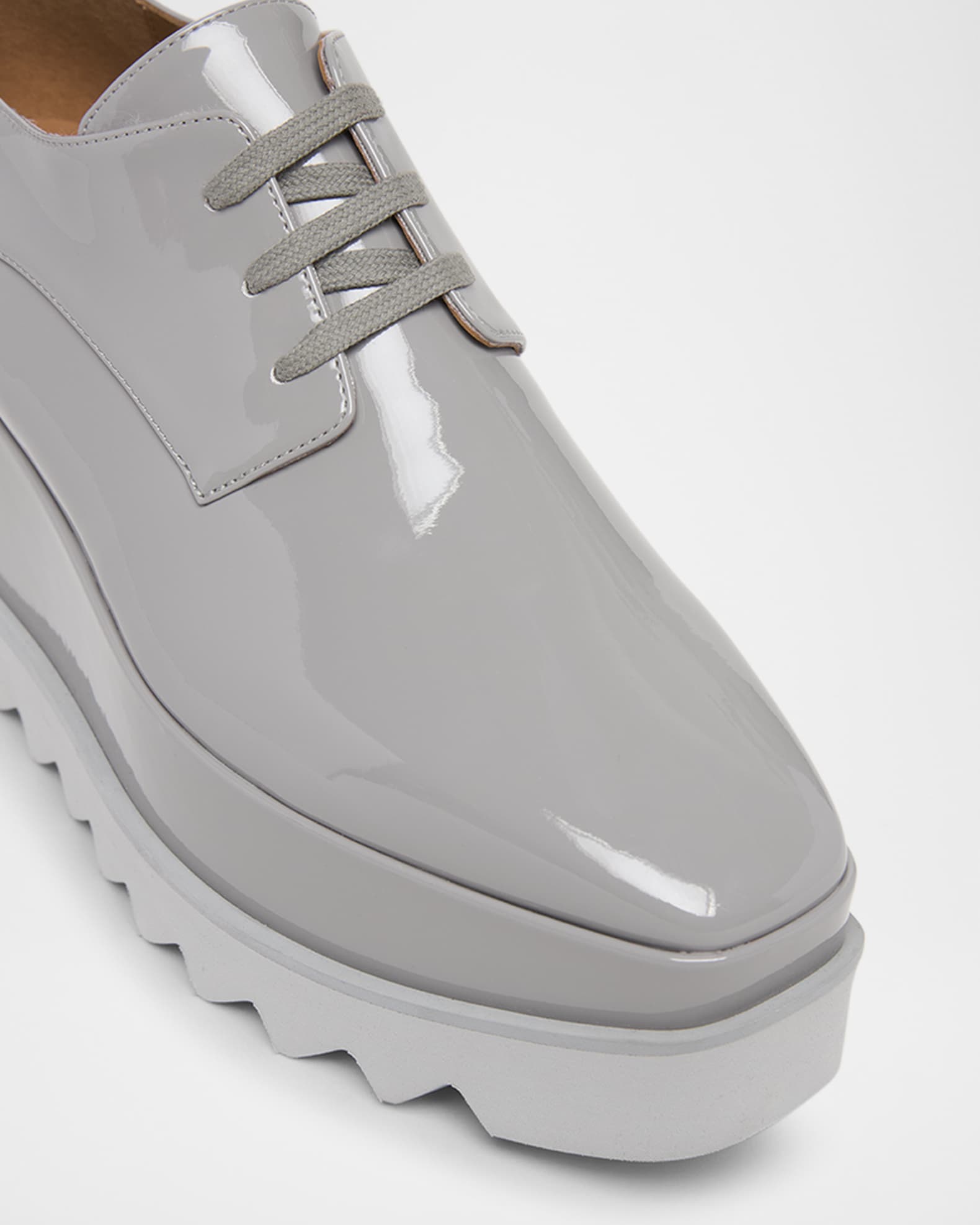 Stella McCartney Sneak-Elyse Toothed-Sole Platform Sneakers