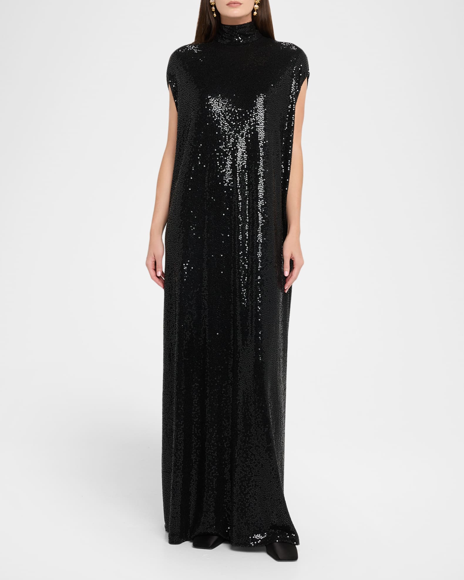 michael kors evening dresses Michael Kors Collection Crystal Embellished Gown, Black / 2