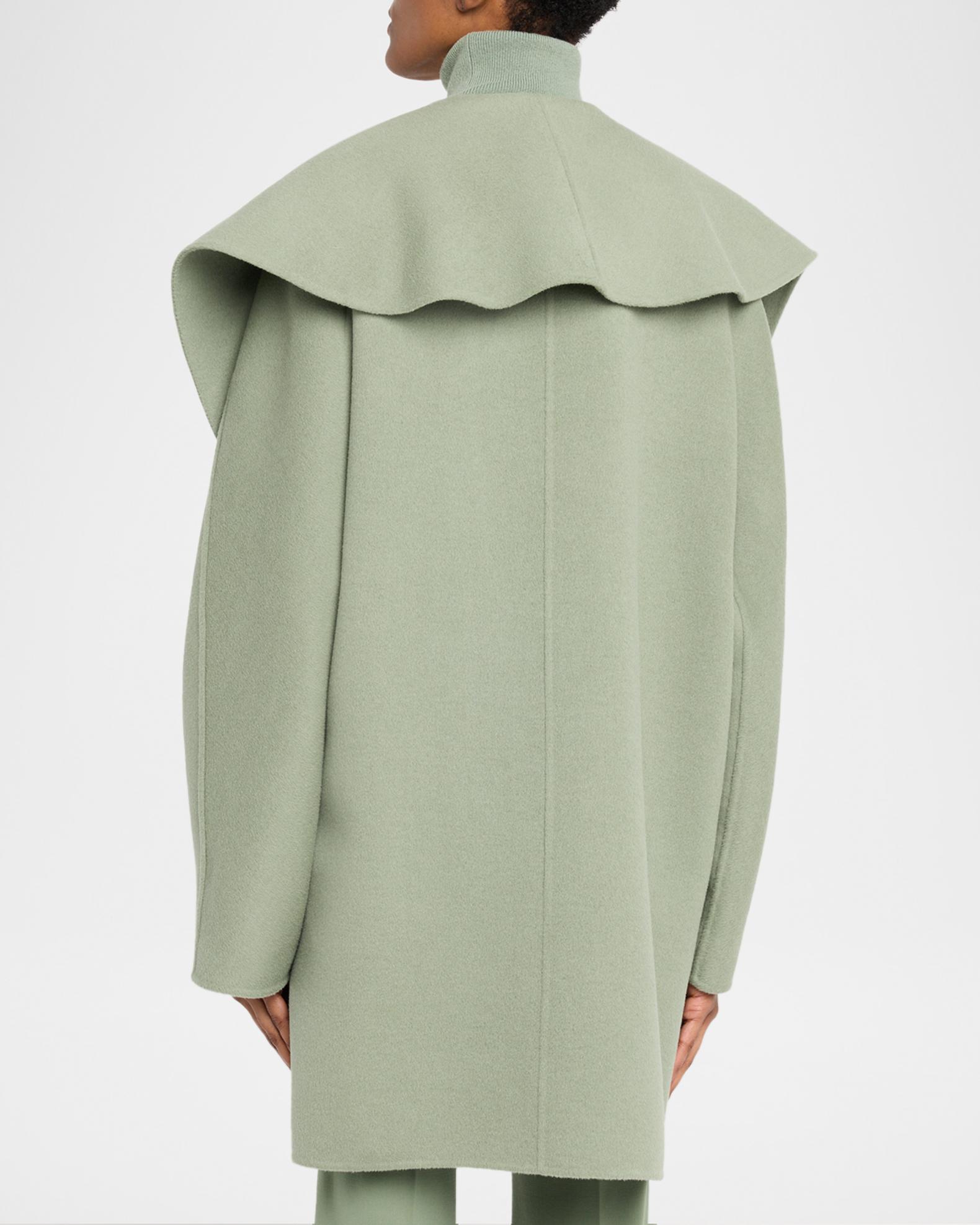 Michael Kors Collection Shawl Clutch Coat Double-Faced Plush Wool