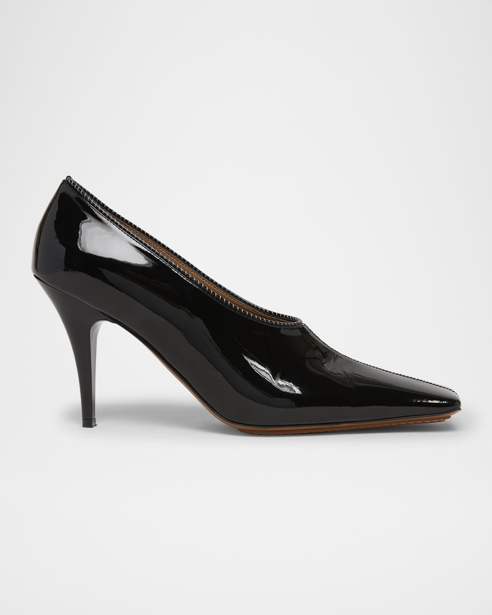 STELLA McCARTNEY パンプス Stella McCartney 95mm Square-Toe Patent Pumps | Neiman Marcus