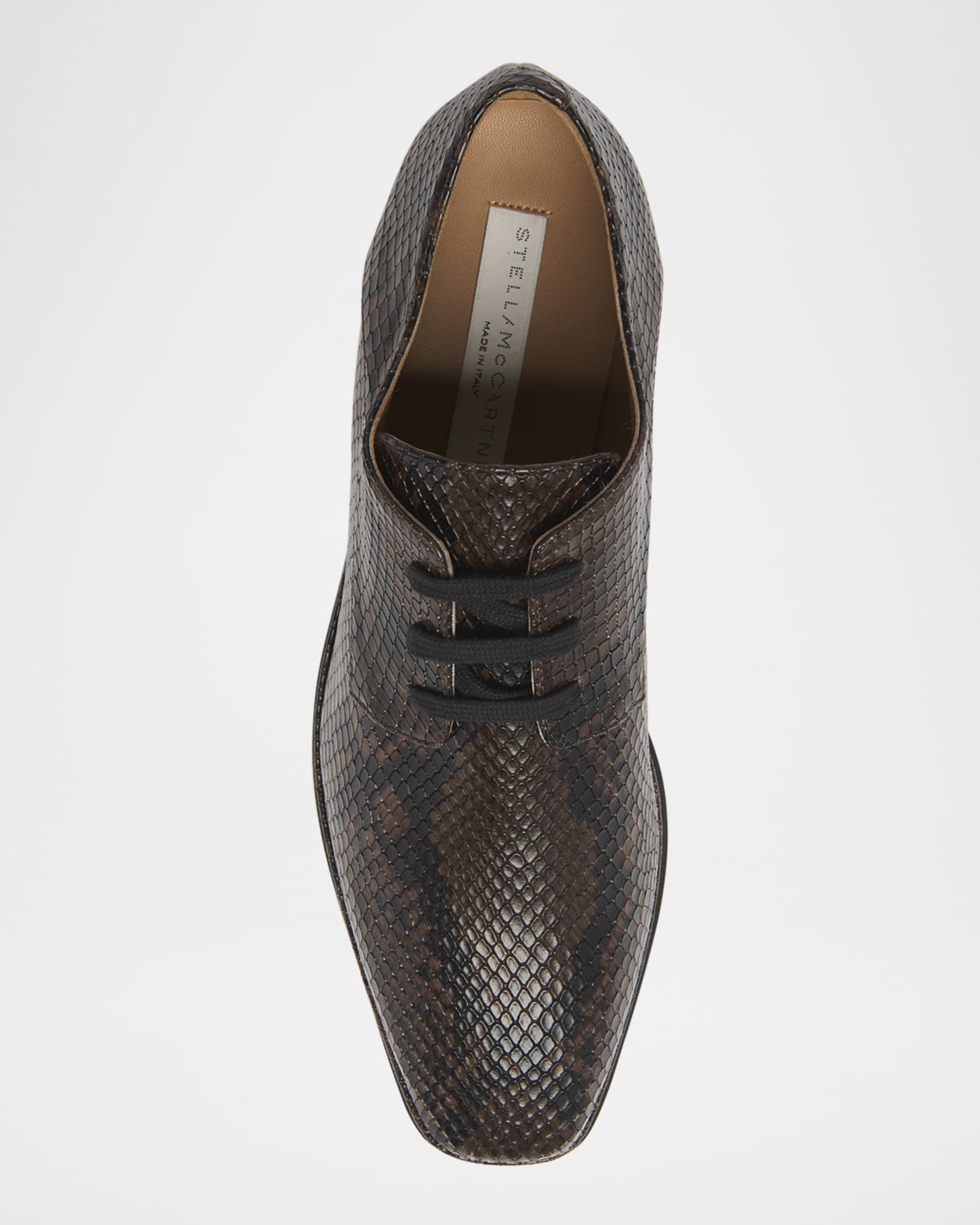 Stella McCartney Elyse Snake Platform Loafers | Neiman Marcus