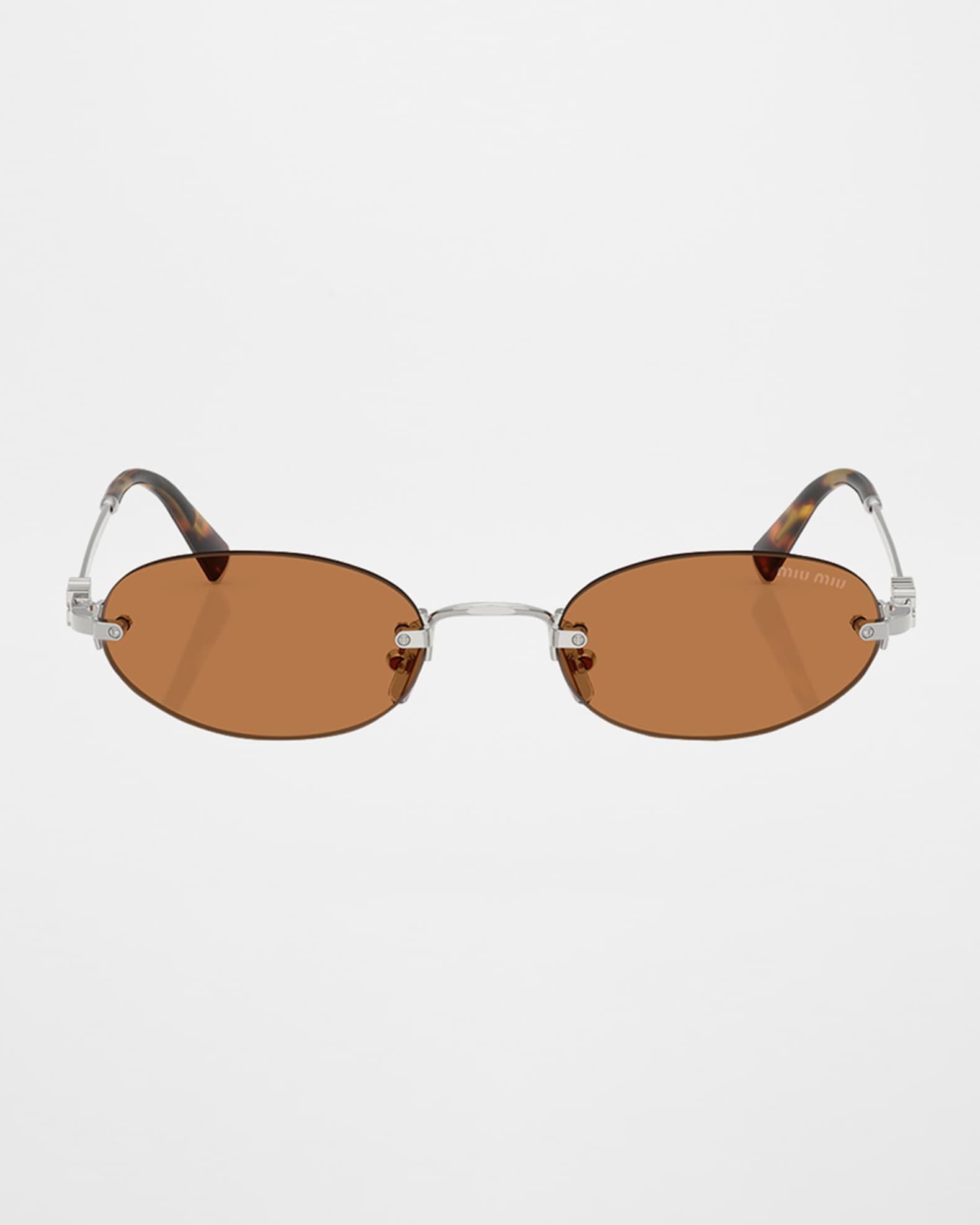 Rimless Metal Oval Sunglasses 0