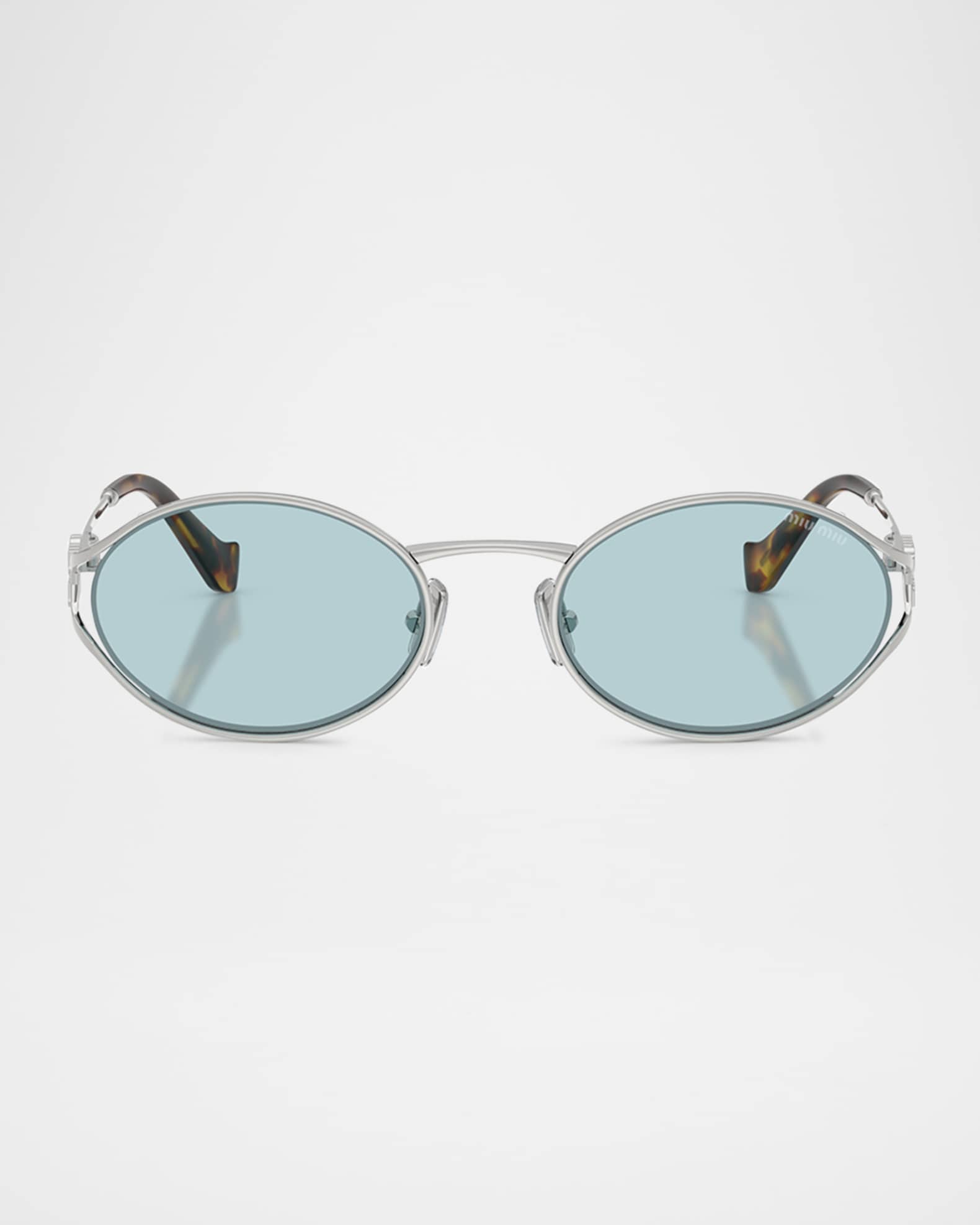 MU 52YS Metal Oval Sunglasses 0