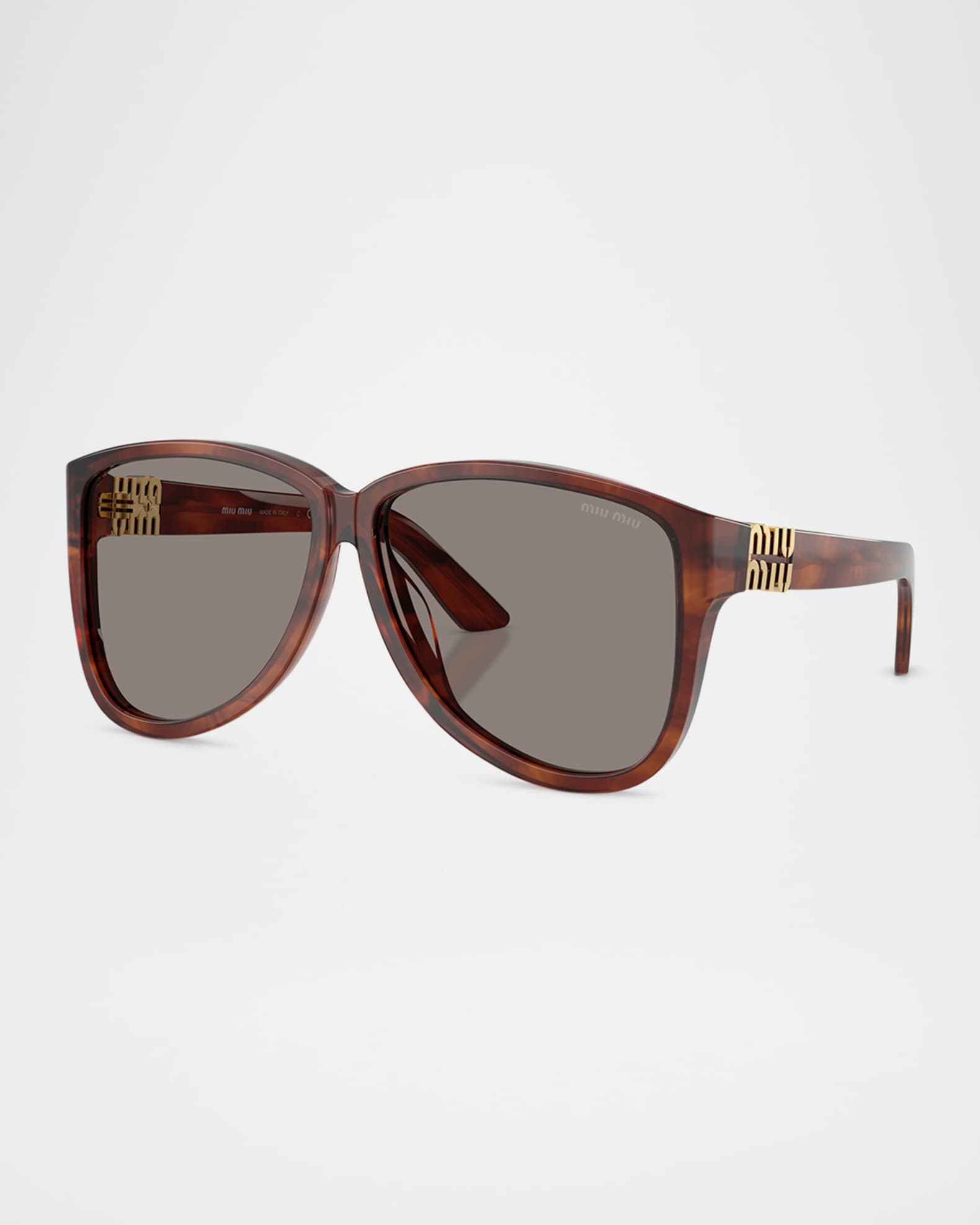 Miu Miu MU A08SF Acetate Aviator Sunglasses | Neiman Marcus