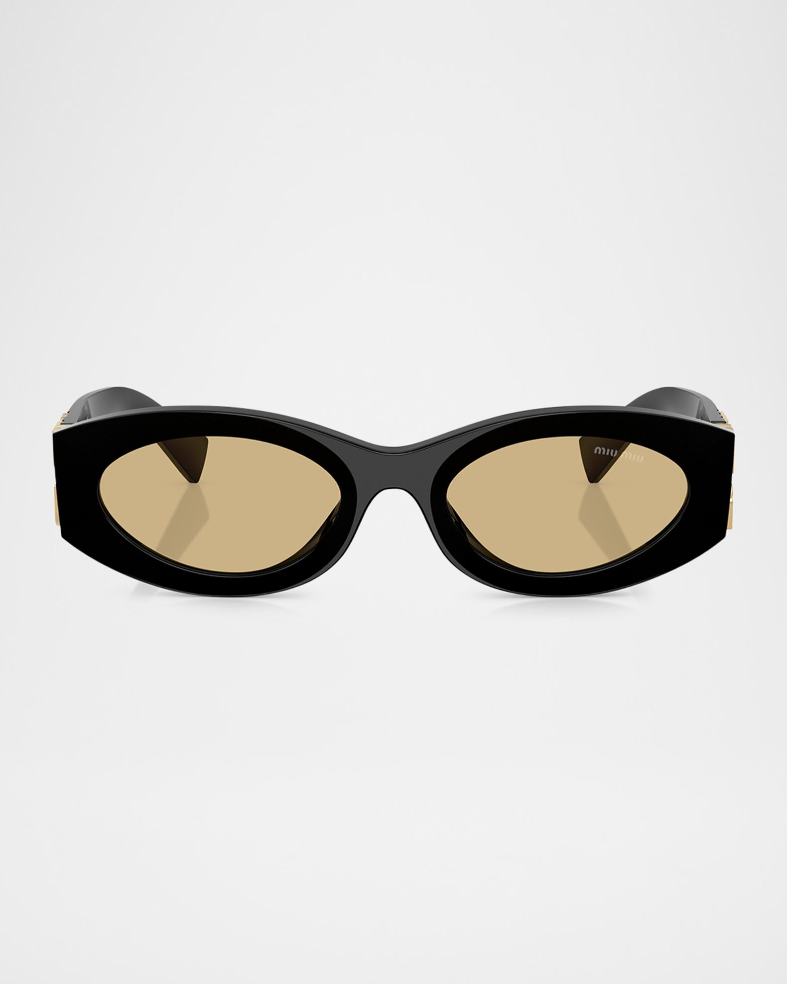 Miu Miu MU 11WS Acetate Oval Sunglasses | Neiman Marcus
