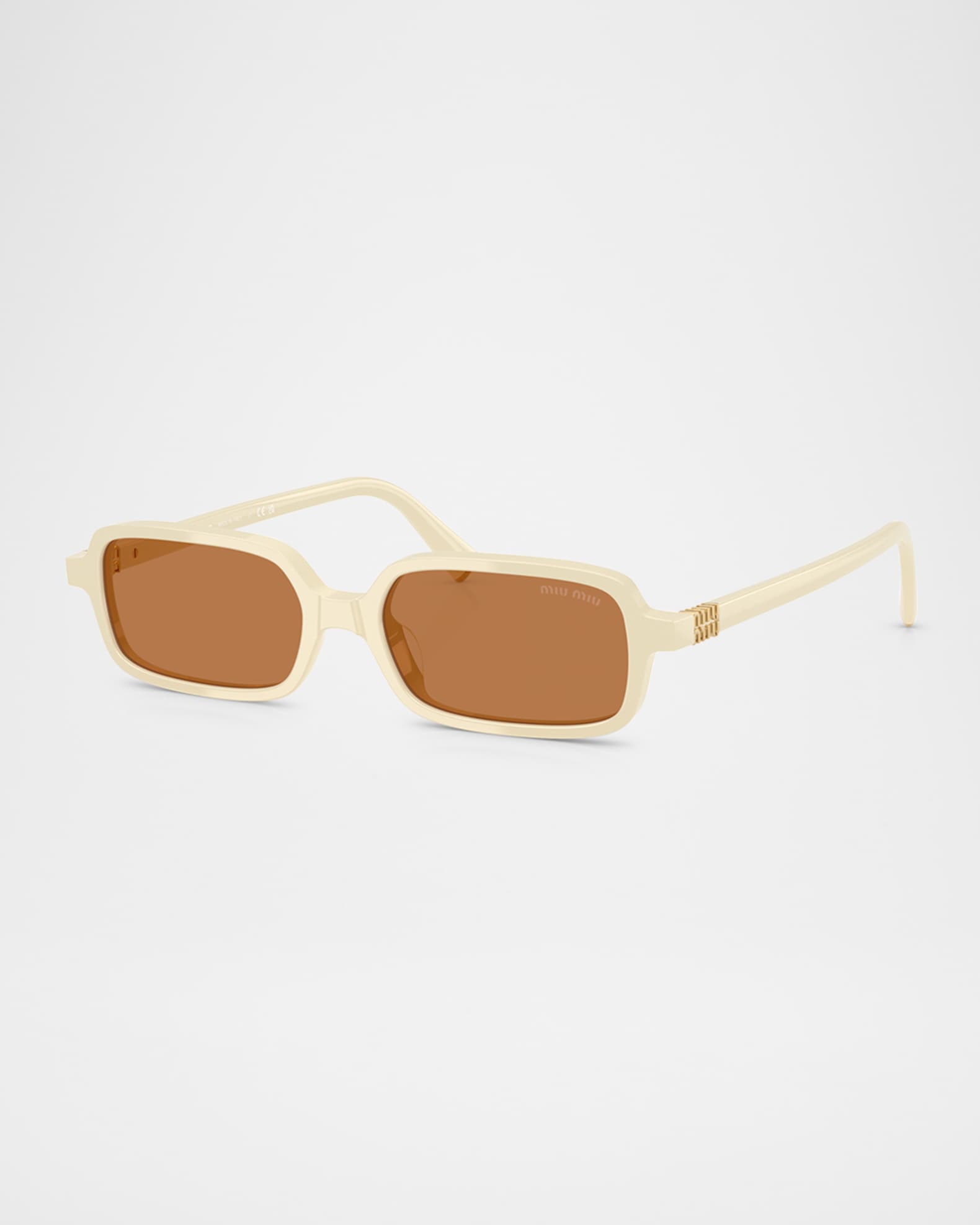 Miu Miu MU 11ZSF Acetate Rectangular Sunglasses | Neiman Marcus