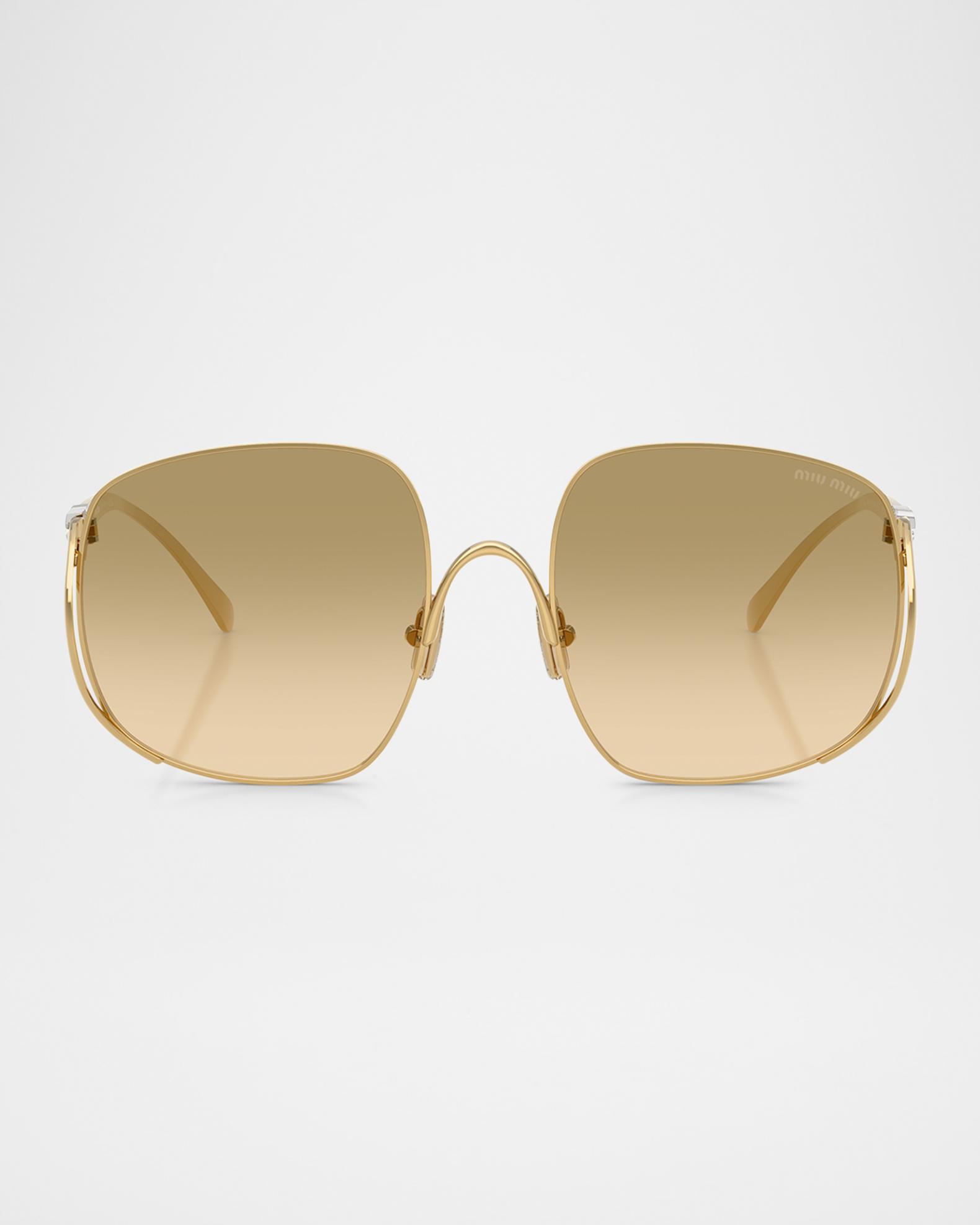 Miu Miu Women Sunglasses Gold Yellow Gradient Square MUA57S 5AK20S NEW AUTHENTIC Gold Square Sunglasses Miu Miu for Women for sale | eBay main image 4