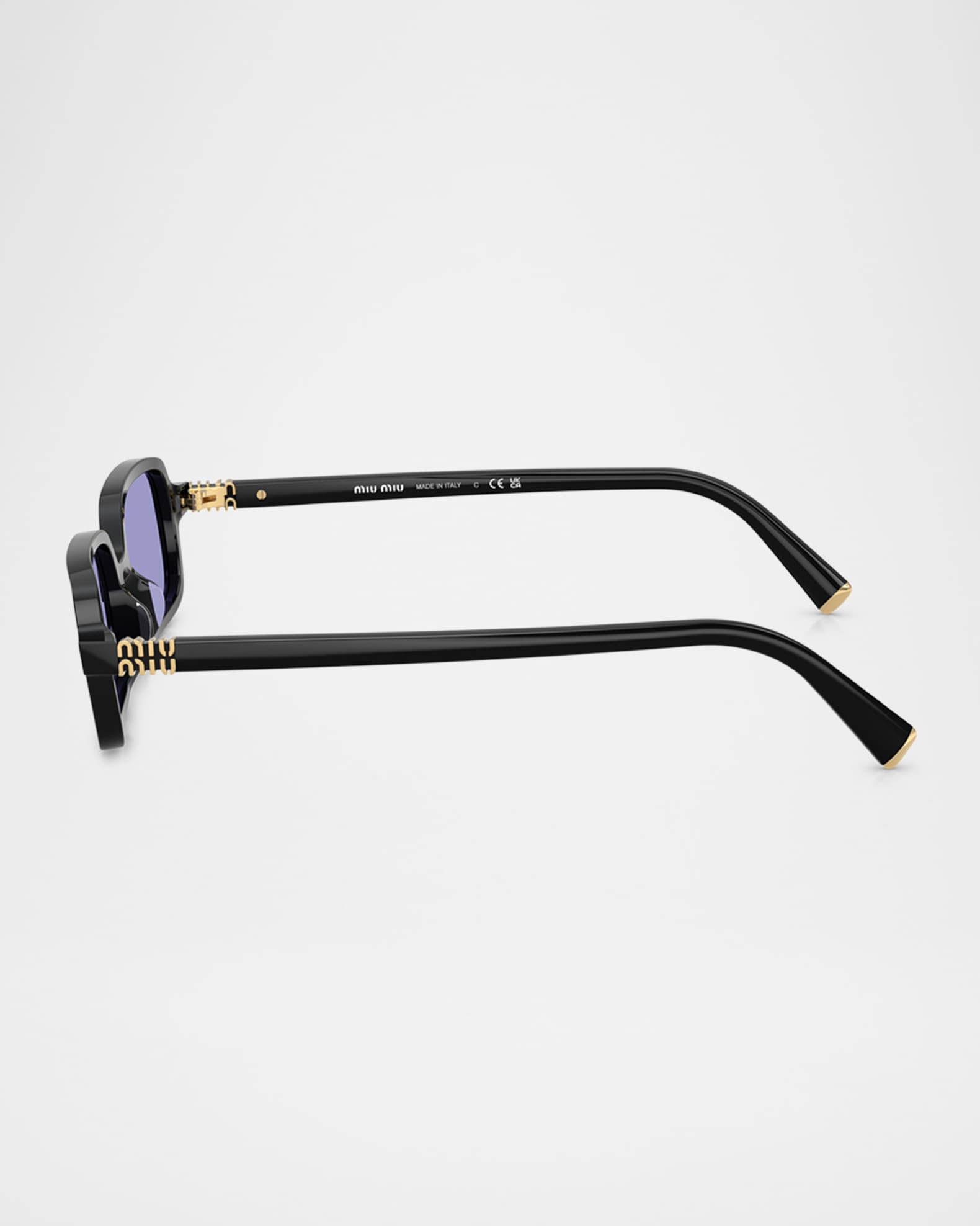 Miu Miu MU 11ZSF Acetate Rectangular Sunglasses | Neiman Marcus