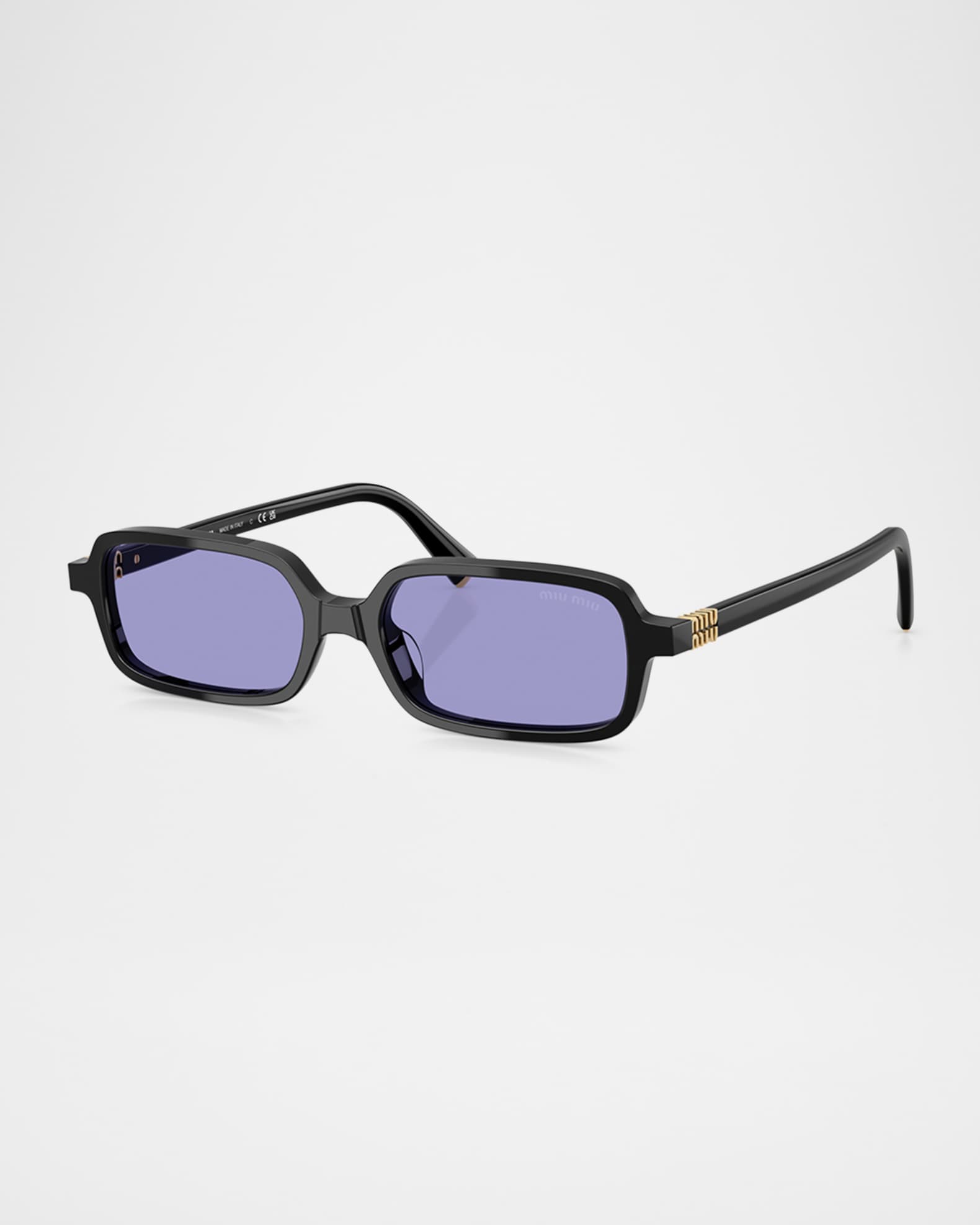 Miu Miu MU 11ZSF Acetate Rectangular Sunglasses | Neiman Marcus