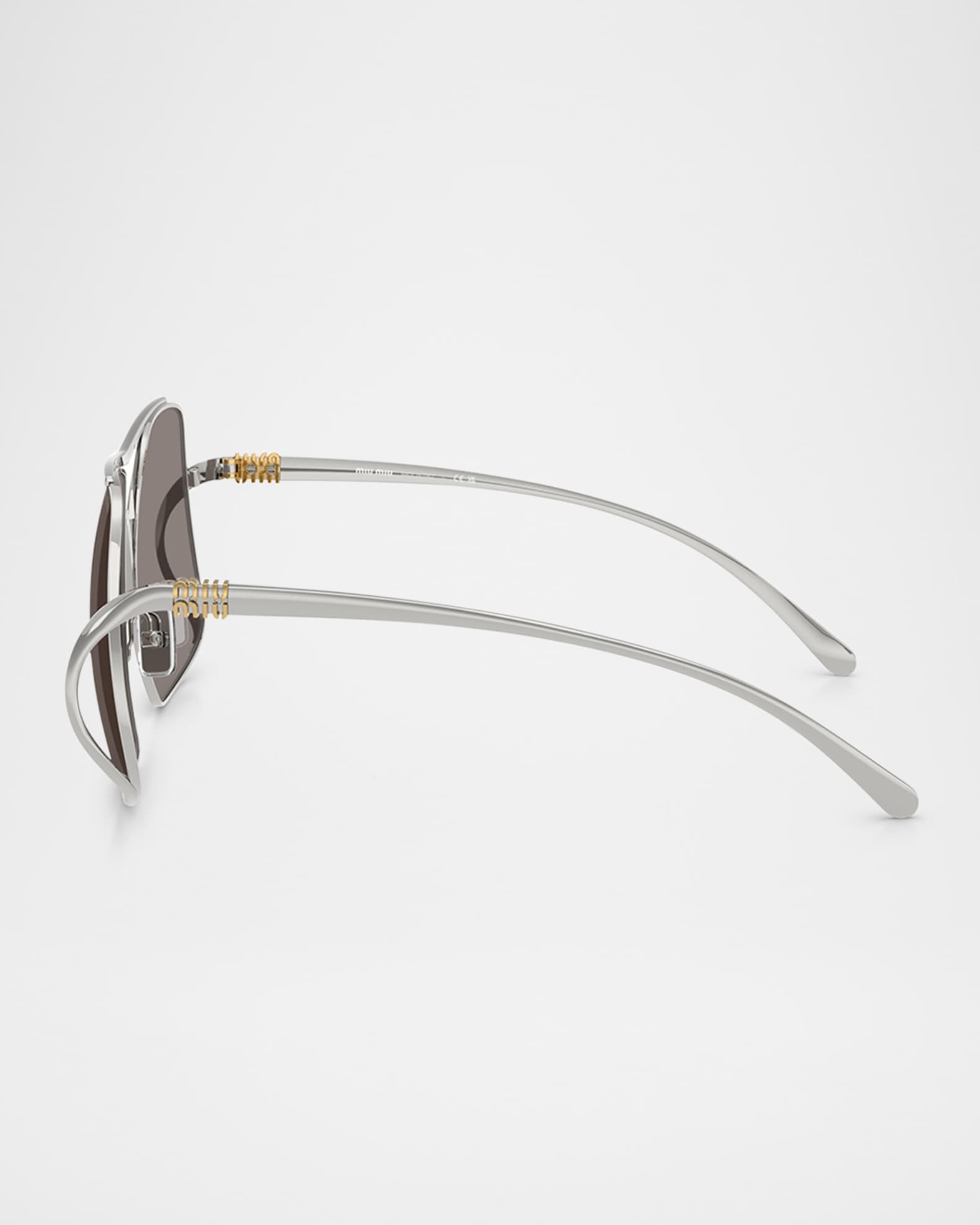 MU A55S Steel Square Sunglasses 1