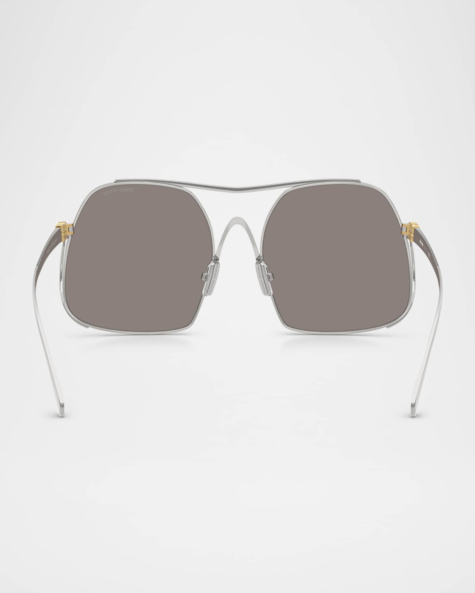 MIUMIU Miu Miu MU A55S Steel Square Sunglasses | Neiman Marcus