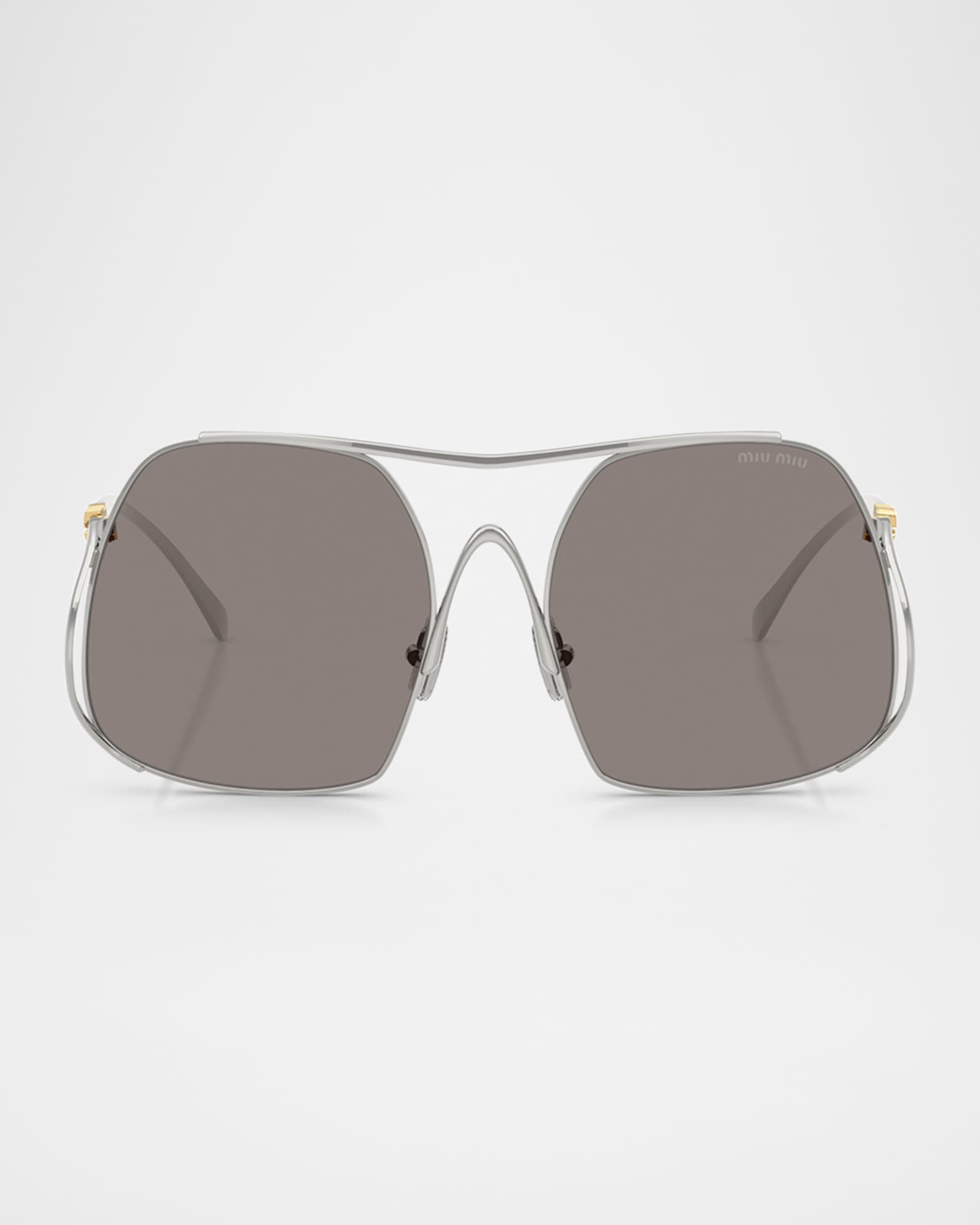 MU A55S Steel Square Sunglasses 0