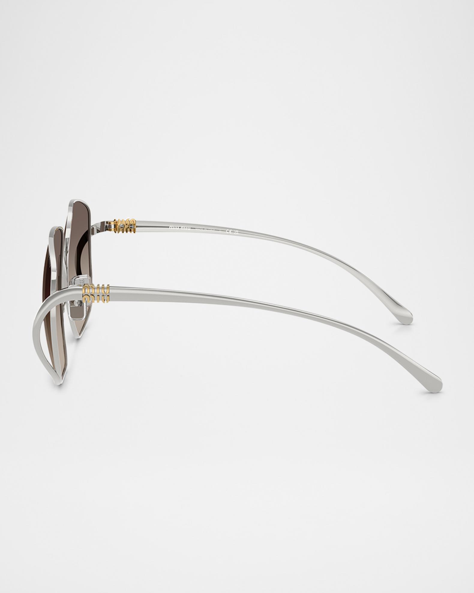 Miu Miu MU A57S Metal Square Sunglasses | Neiman Marcus display picture 3