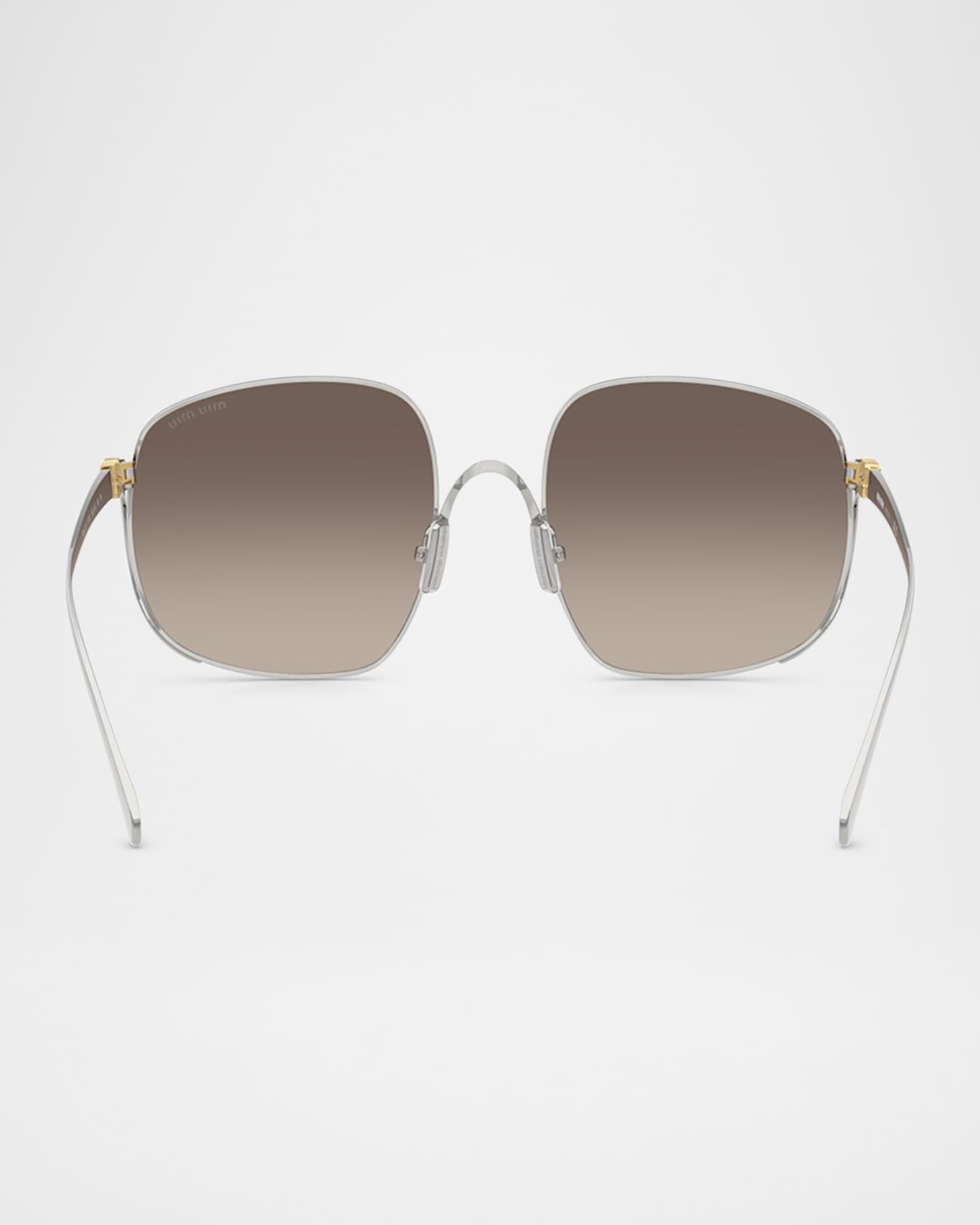 Miu Miu MU A57S Metal Square Sunglasses | Neiman Marcus