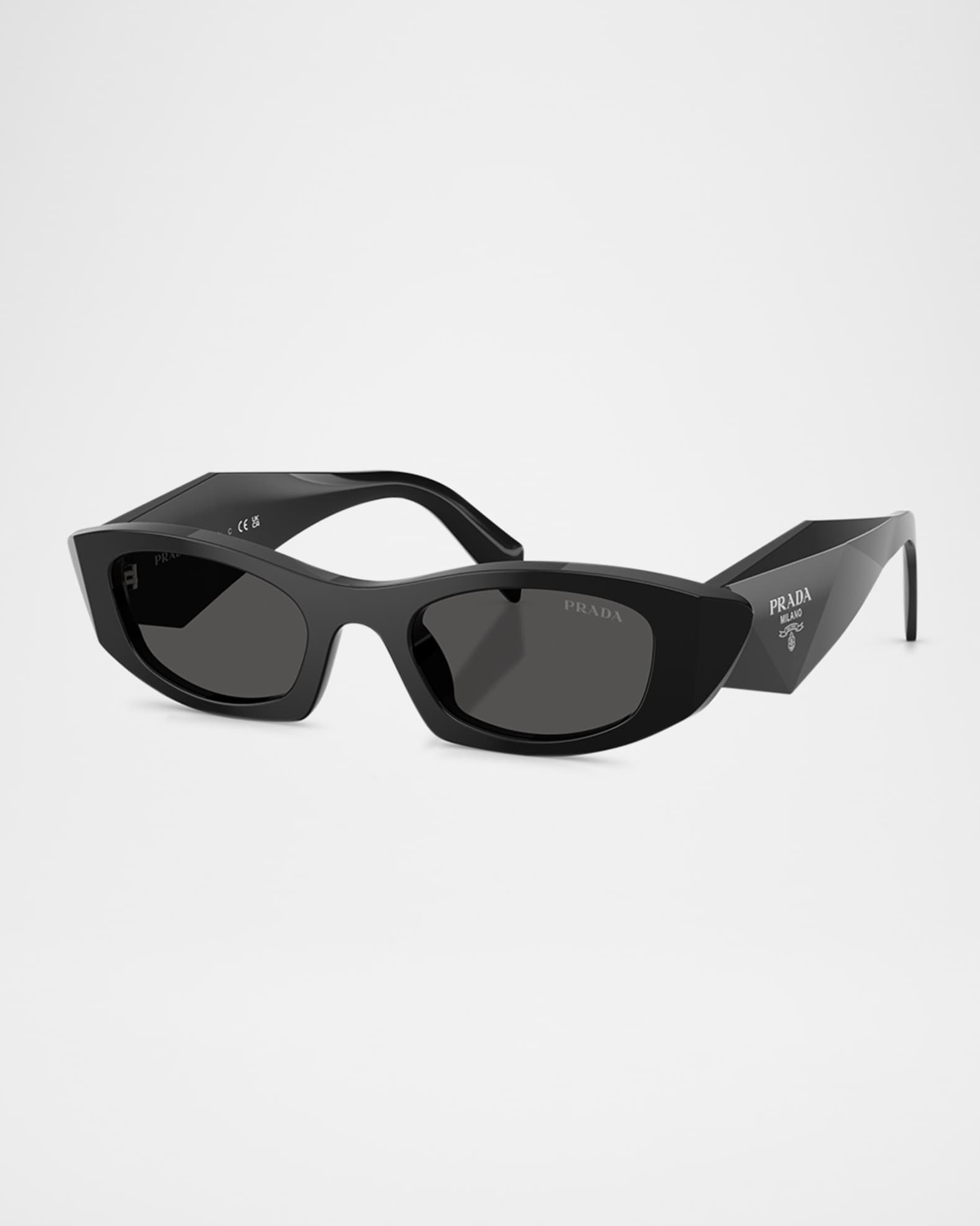 Prada B16SF Acetate Oval Sunglasses | Neiman Marcus