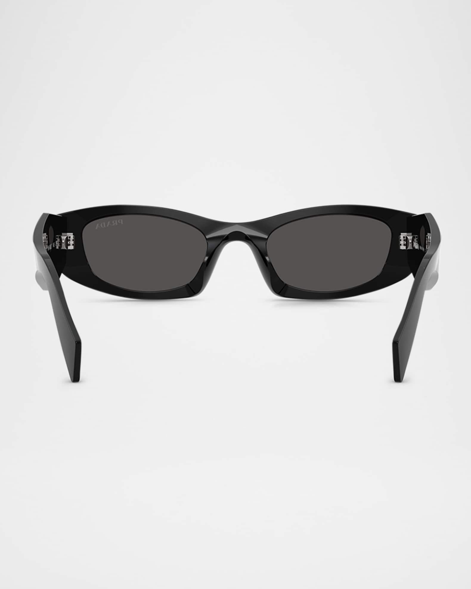 Prada B16SF Acetate Oval Sunglasses | Neiman Marcus
