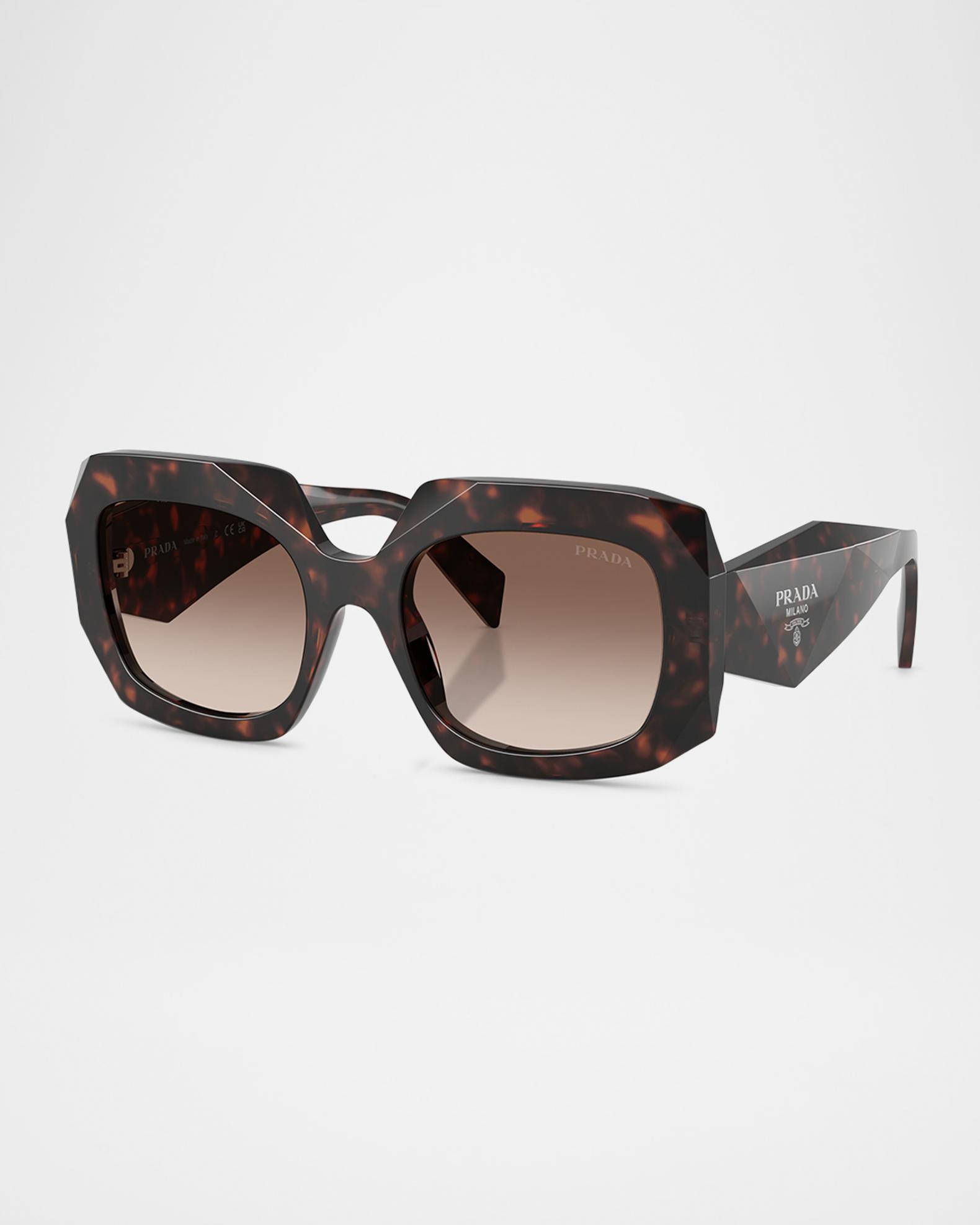 New PRADA Sunglasses Brown Juniper Tortoise Gray Lens Square PR C05S Prada Sunglasses 20D50Q Juniper Tortoise - eye-oo.com main image 3
