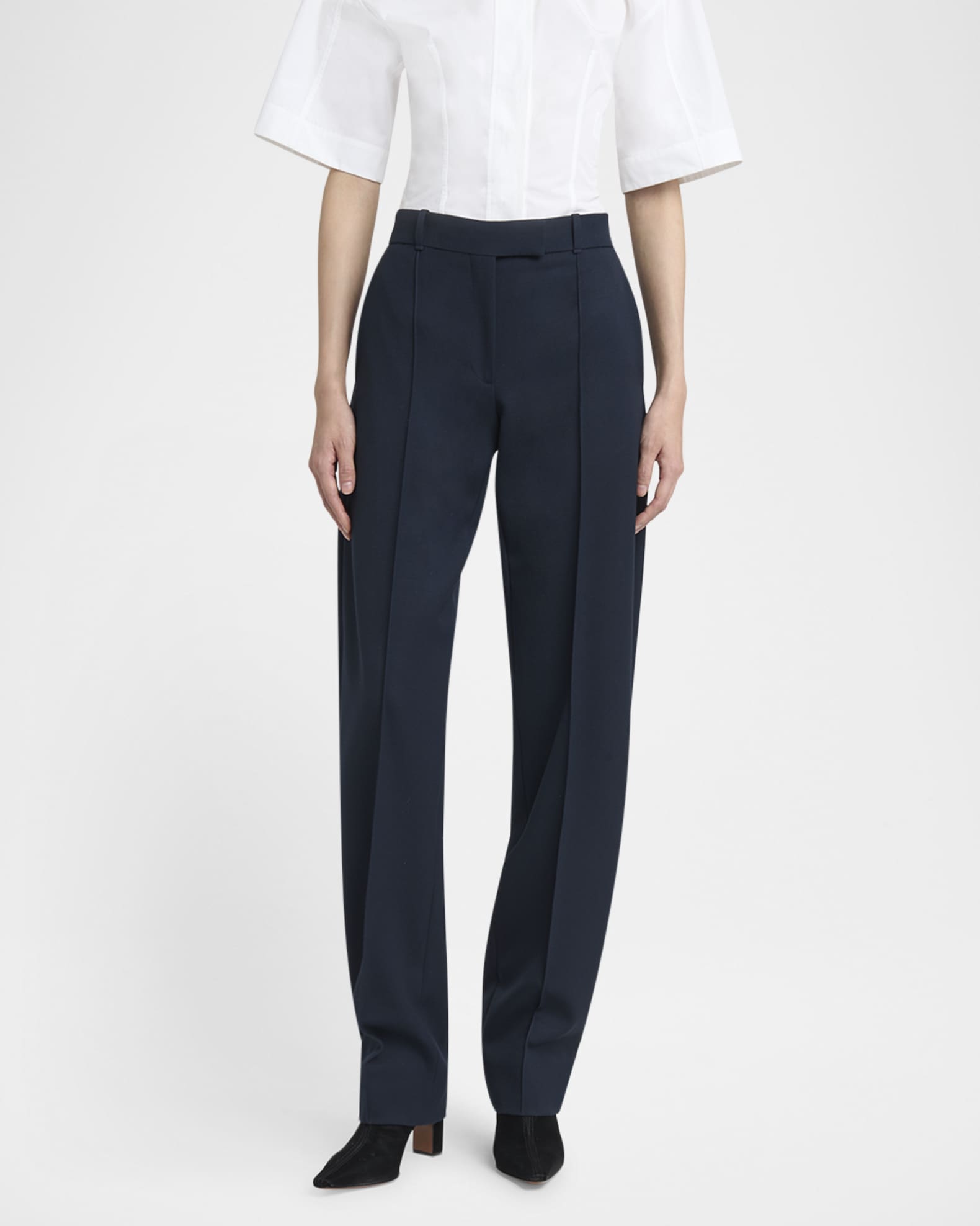 Tailored Straight-Leg Trousers 1