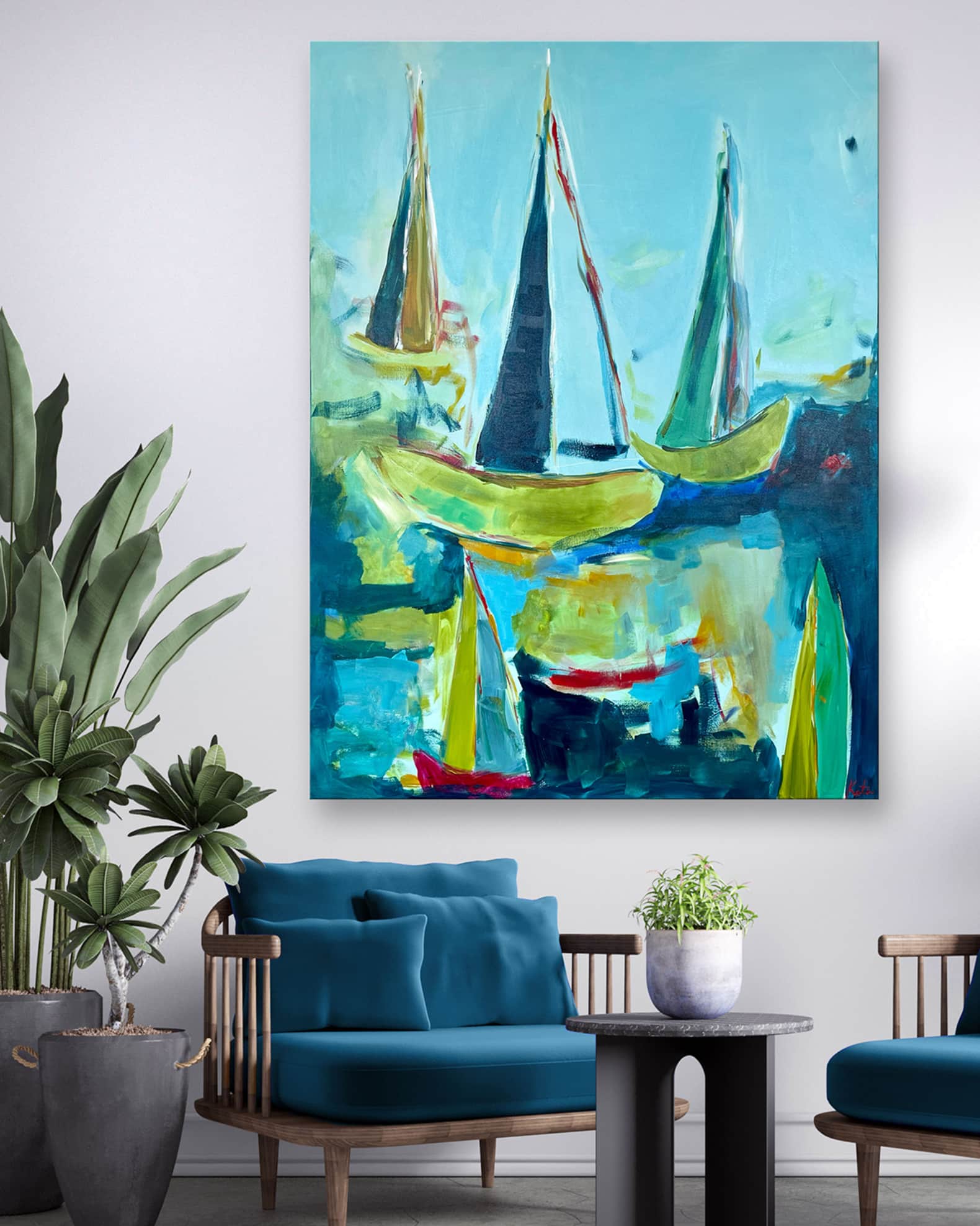 "Come Sail Away" Hand-Embellished Giclee by Kate Baldock 1