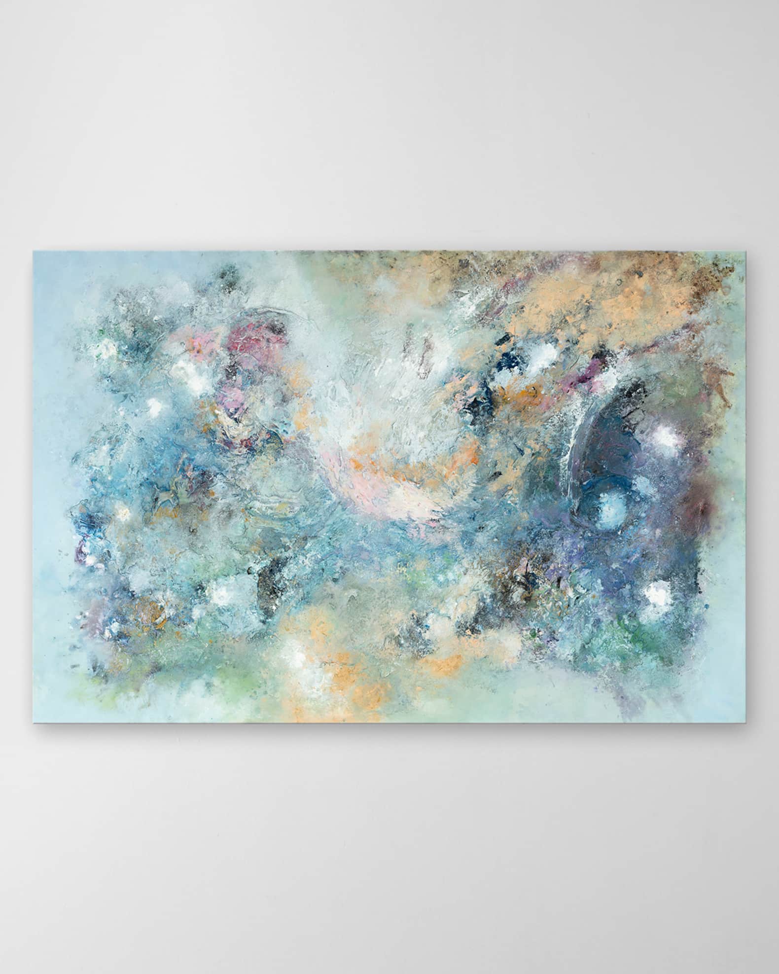 "Blue Abstract" Hand-Embellished Giclee by Lara Brooke 0
