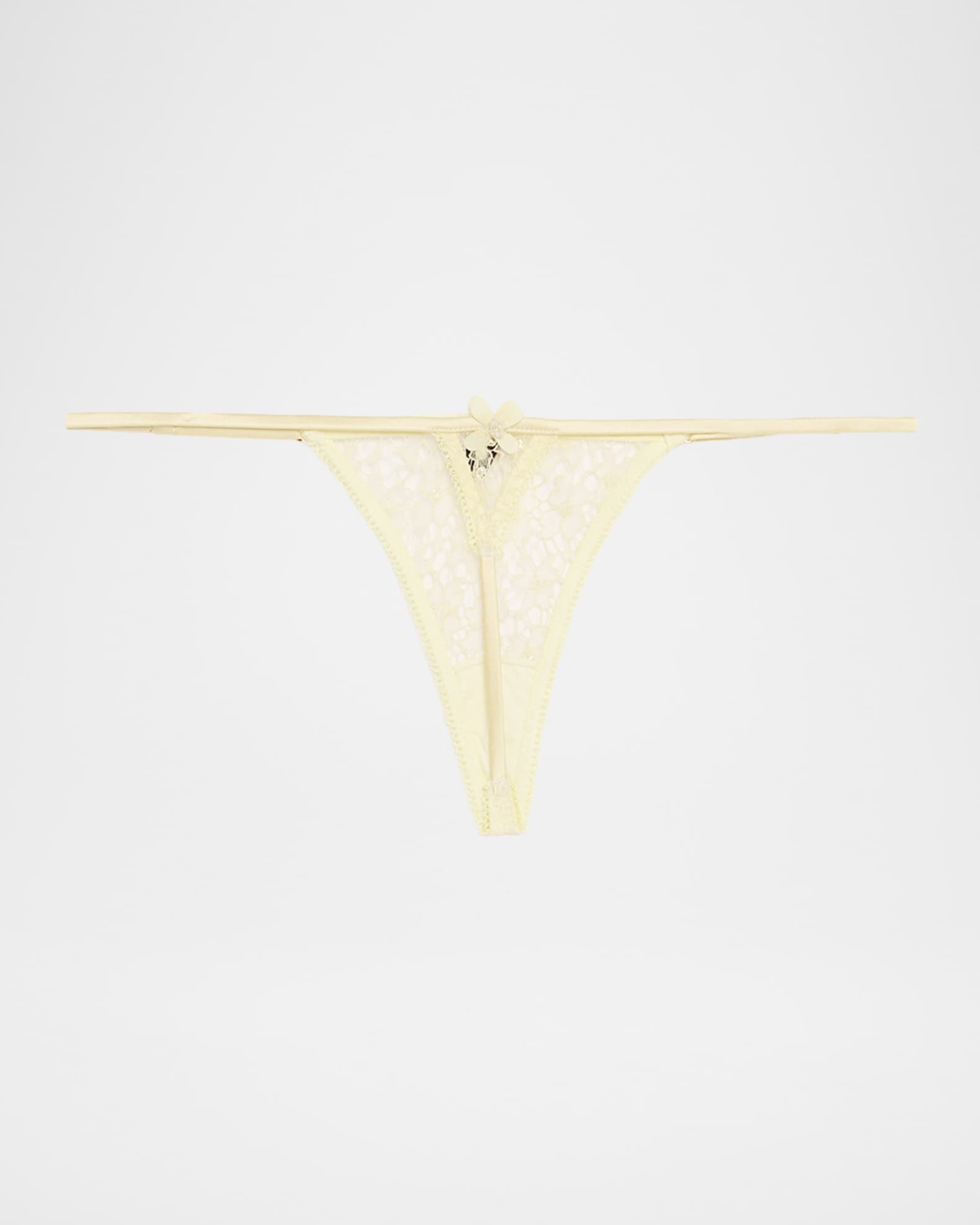 Vinca Beaded Floral Lace G-String 1