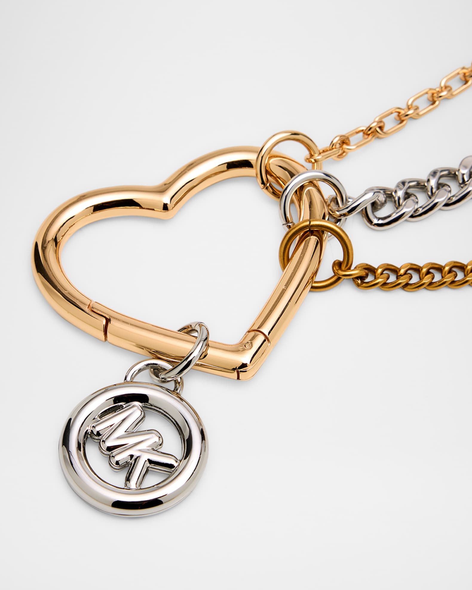 MICHAEL Michael Kors Jewel Heart Triple Chain Bag Charm | Neiman