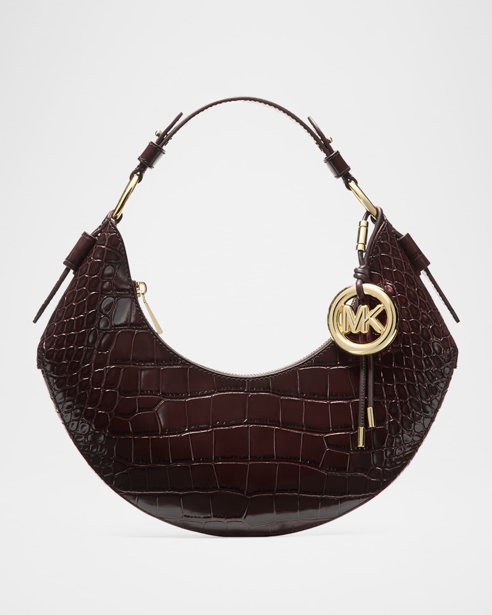 MICHAEL Michael Kors Koa Croc-Embossed Leather Shoulder Bag