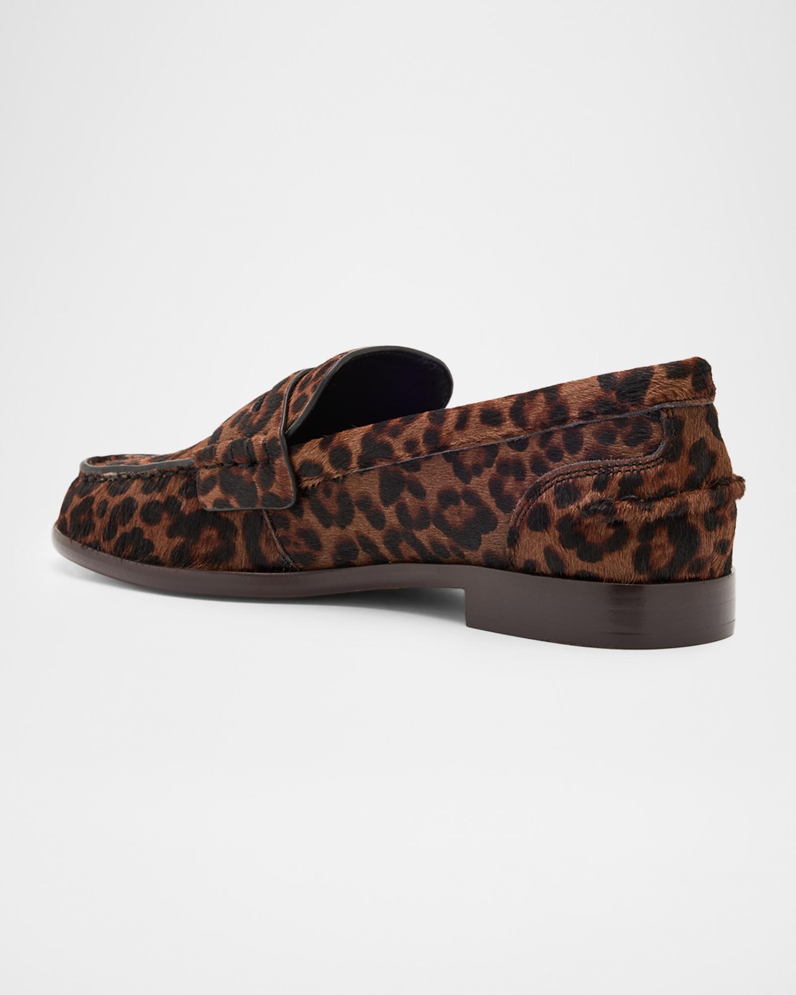 Mens Bally Barks 159 Black & Curry Loafers. Animal Print, Velvet, Calfskin. Katelyn Calf Hair Loafers | Talbots main image 2