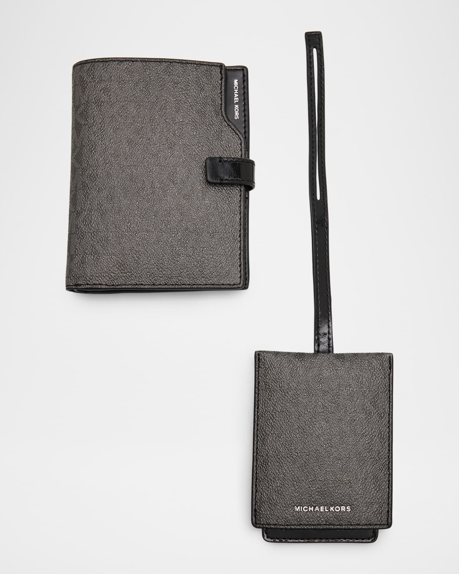 MICHAEL Michael Kors Jet Set Logo Canvas Passport & Luggage Tag