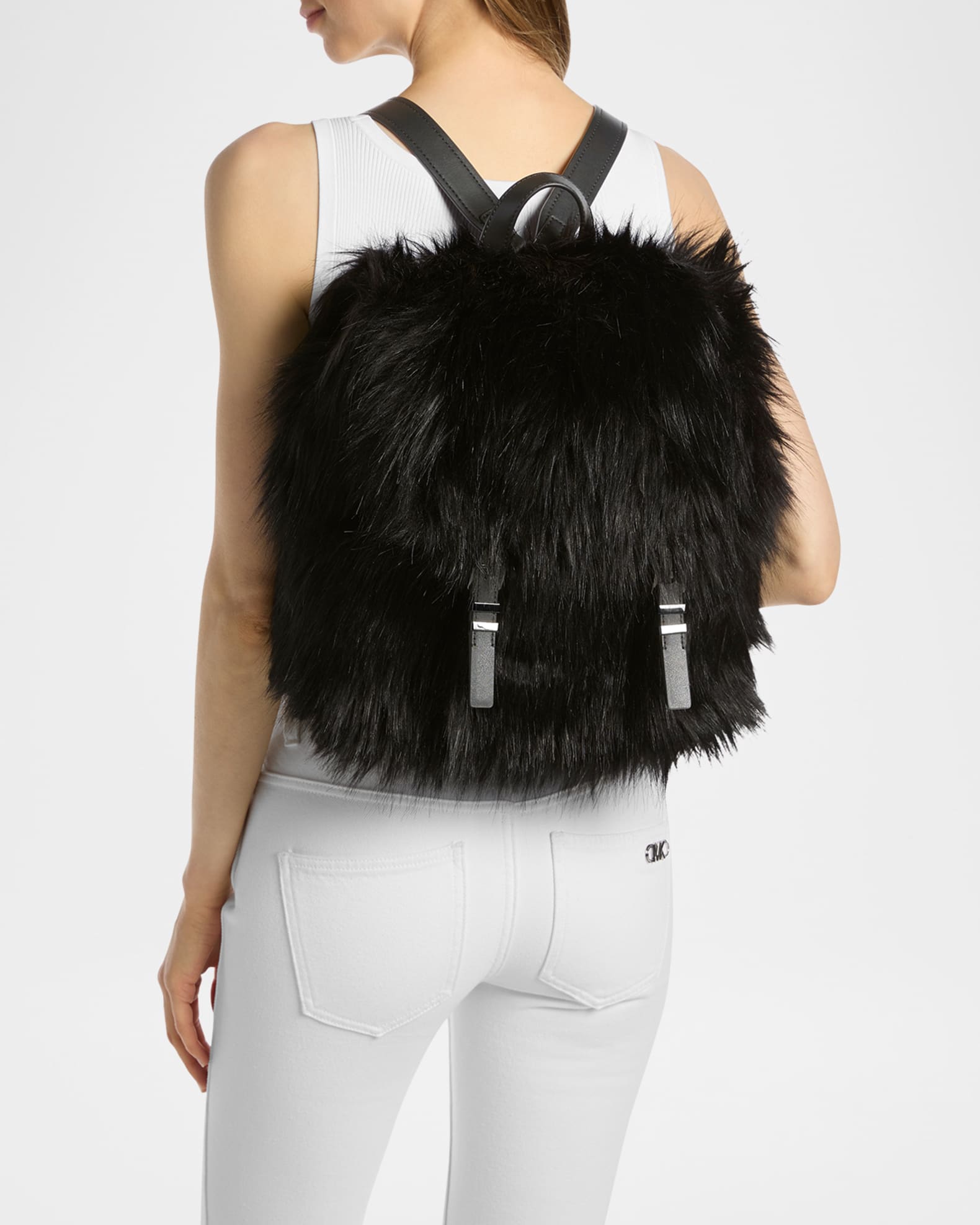 MICHAEL Michael Kors Quinn Medium Faux Fur Flap Backpack | Neiman