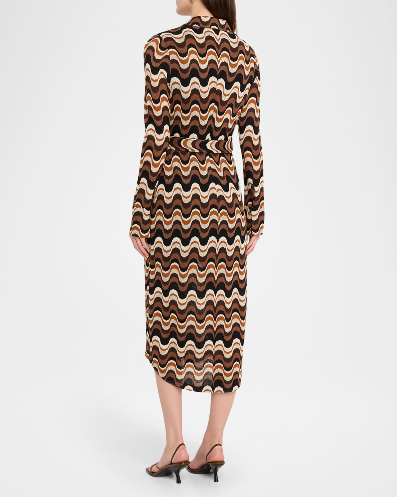 Ramy Brook Swirl Lydia Belted Midi Shirtdress | Neiman Marcus