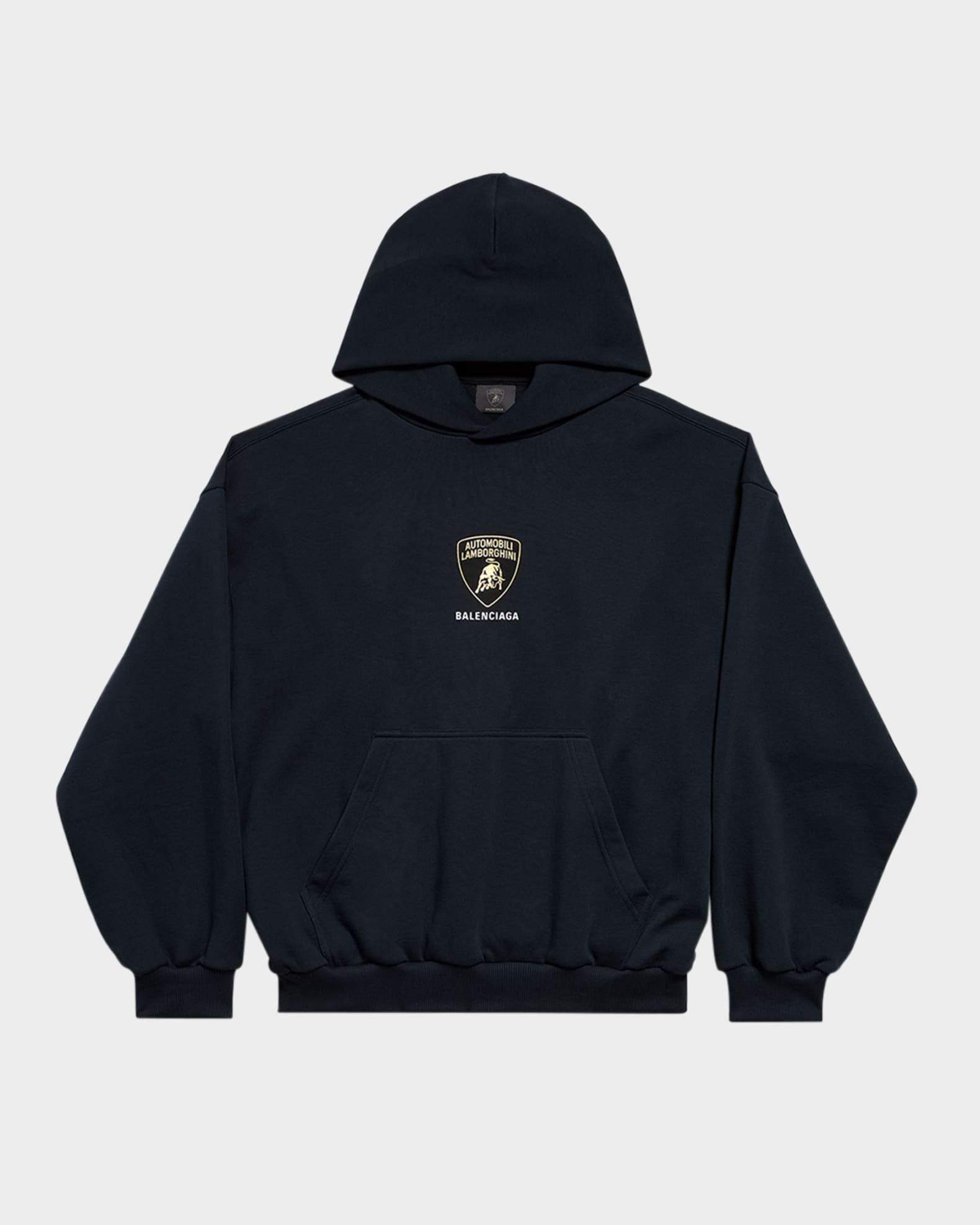 【BALENCIAGA】 x Automobili Lamborghini cotton fleece hoodie x Automobili Lamborghini cotton fleece hoodie in blue