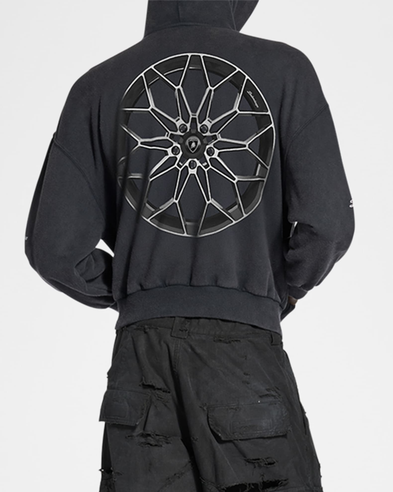 BALENCIAGA ♪ Automobili Lamborghini プリント フーディ Balenciaga Men's Balenciaga x Automobili Lamborghini Printed