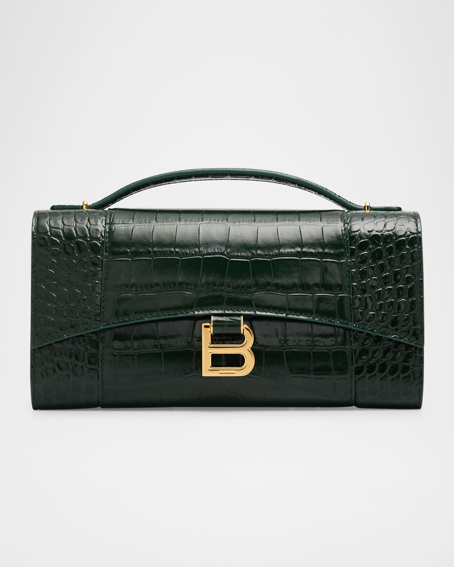 ☆エレガント☆【BALENCIAGA】CLEMENCE XL シュシュ Women's Hourglass Pochette With Chain in Black | Balenciaga US