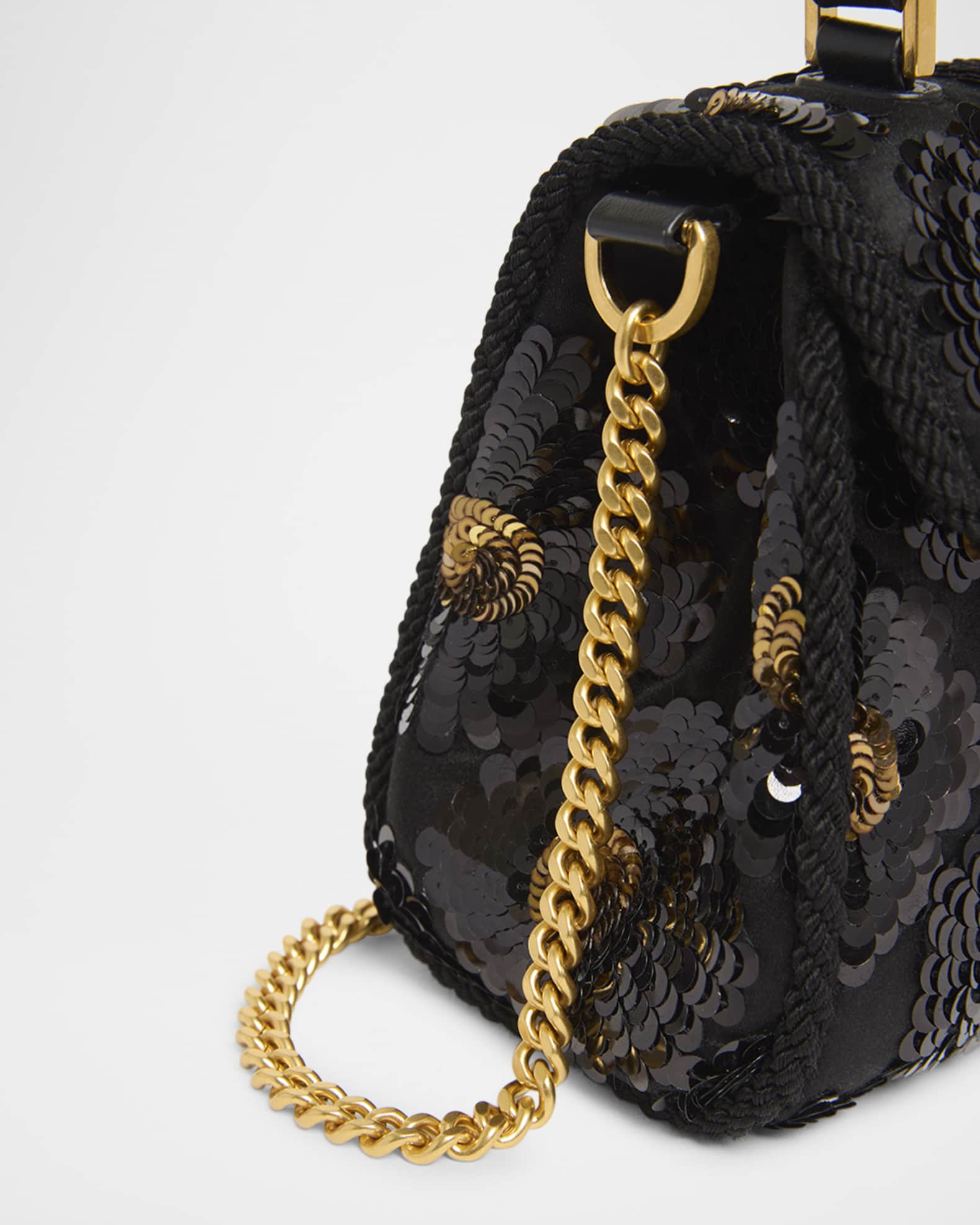 Valentino Garavani VSling Mini Sequin-Embellished Top-Handle Bag