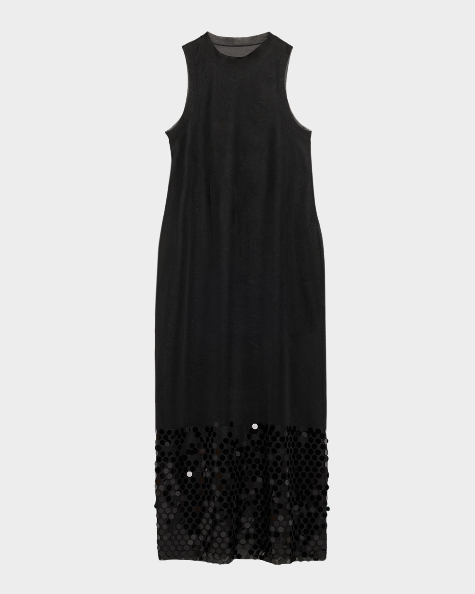 mesh bottom maxi dress Spaghetti Strap Slit Mesh Maxi Dress