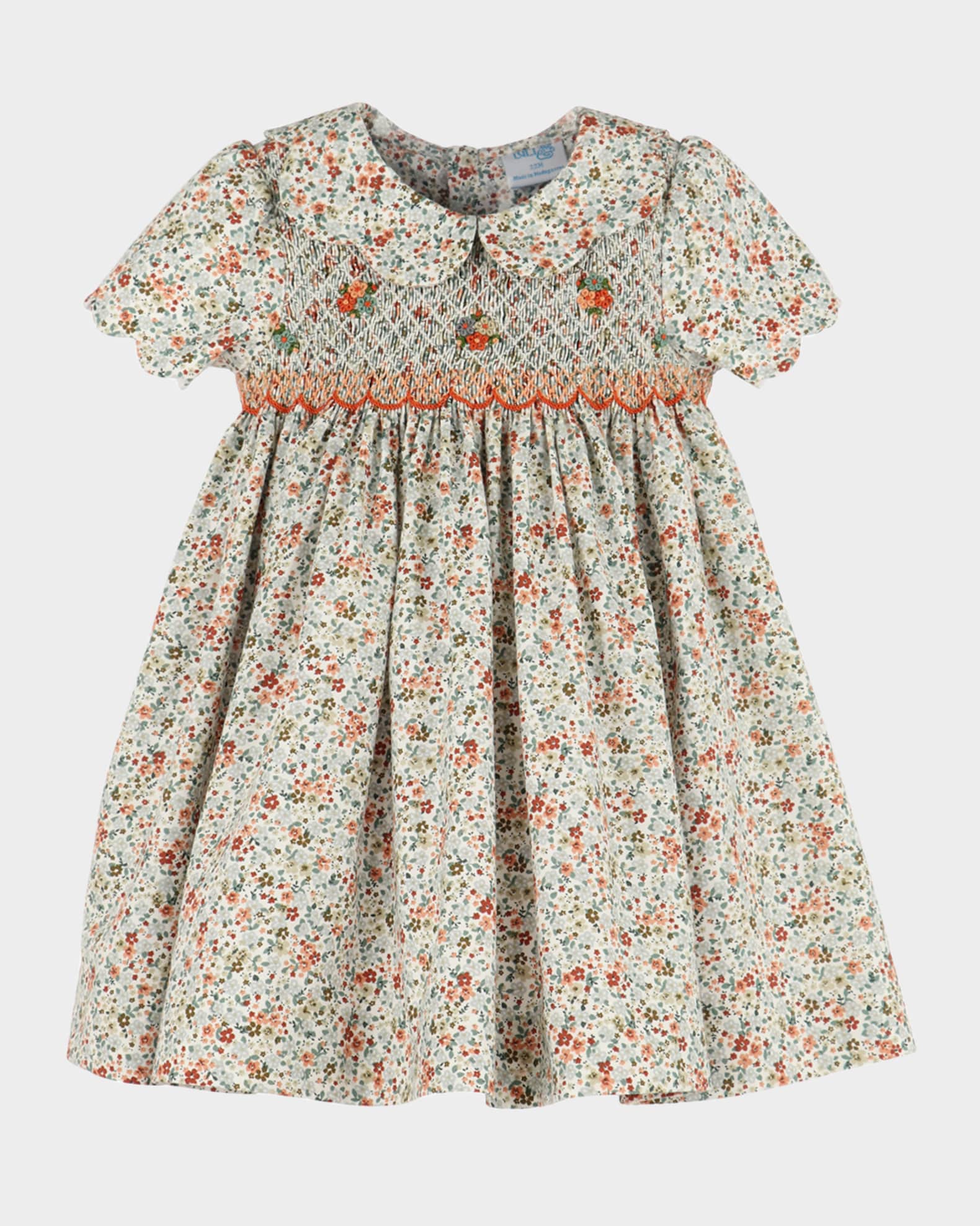 Girl's Autumn Glow Smock Dress, Size 4T-6 0