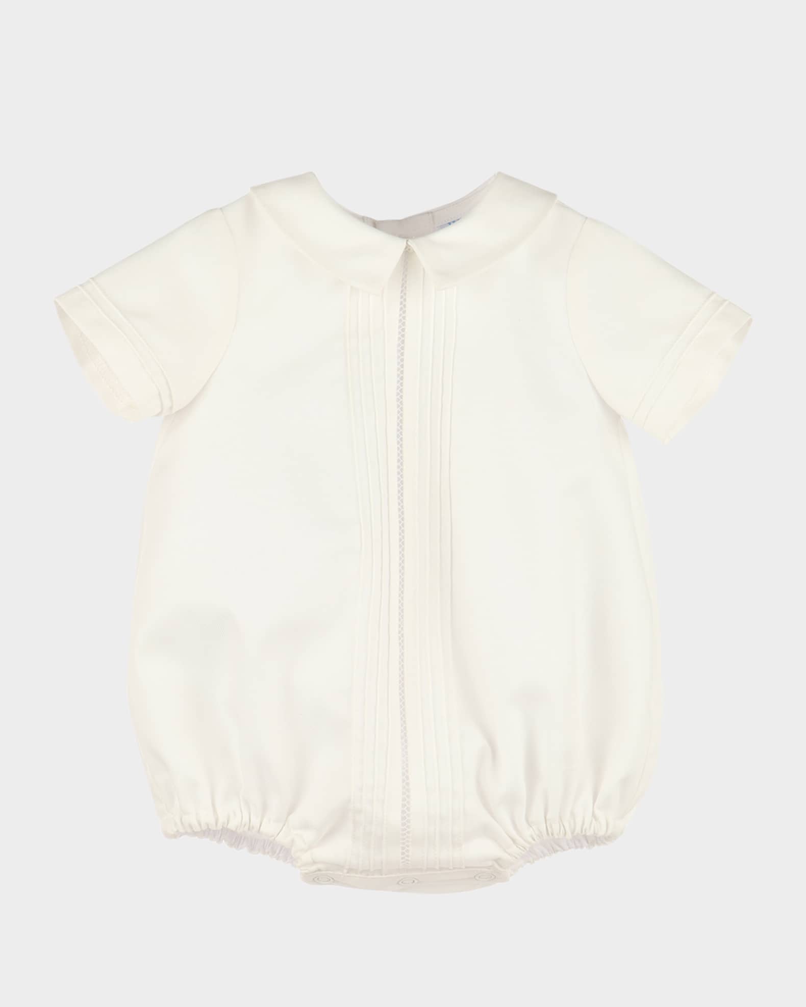 Boy's Pintuck Bubble Romper, Size Newborn-6M 0