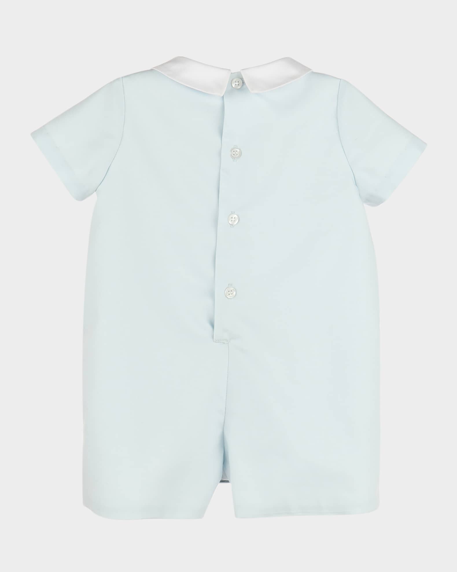 Boy's Smocked Cotton Bubble Romper, Size 6M-24M 1