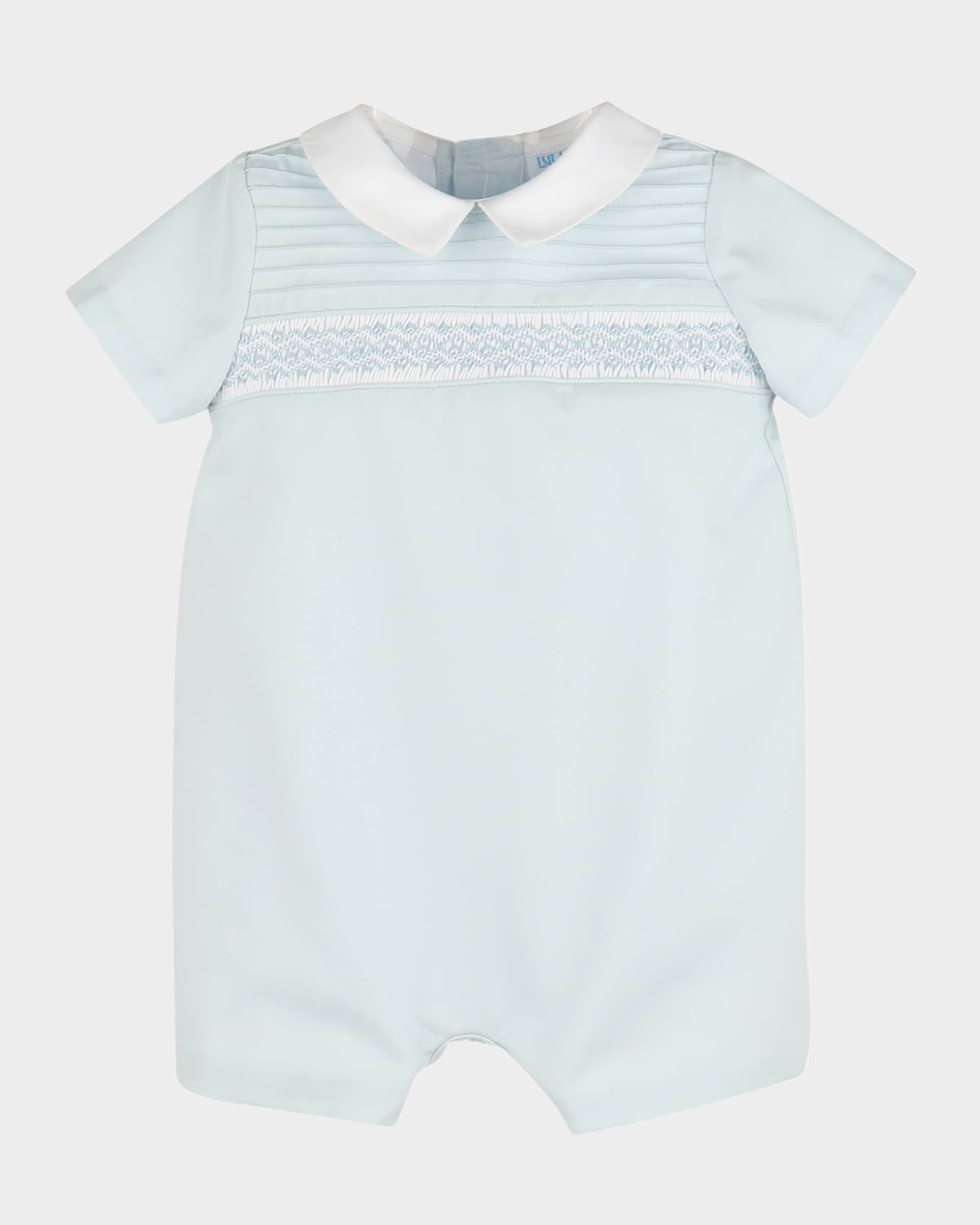 Boy's Smocked Cotton Bubble Romper, Size 6M-24M 0