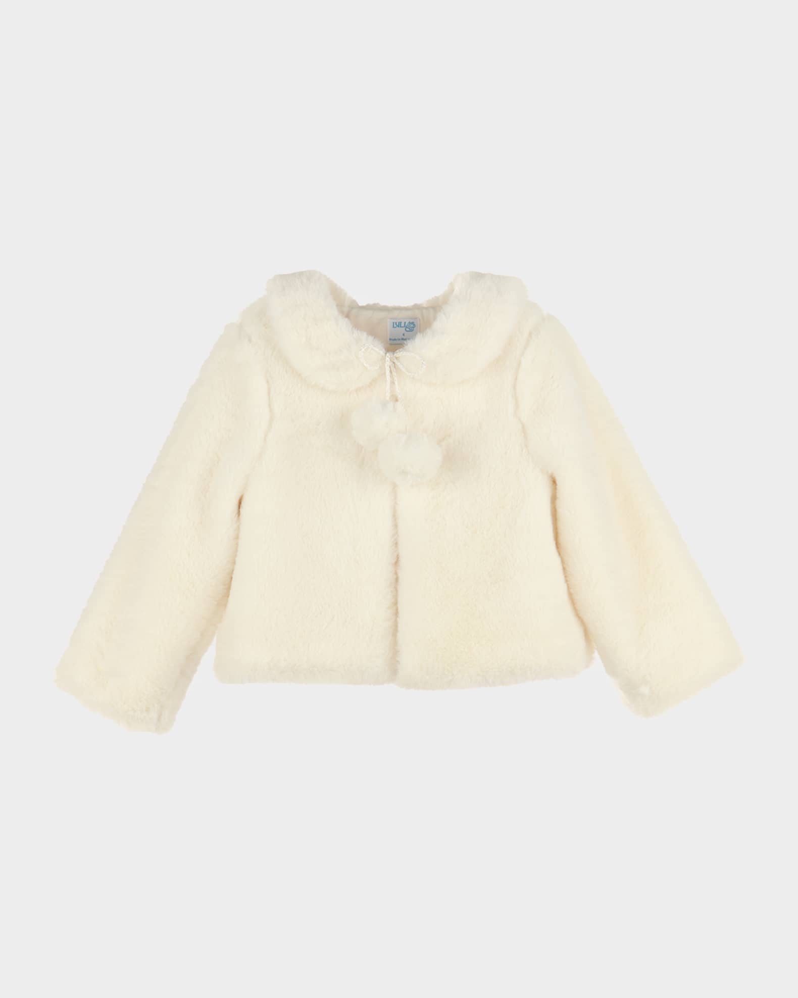 Girl's Fuzzy Long Coat, Size 2-6 0