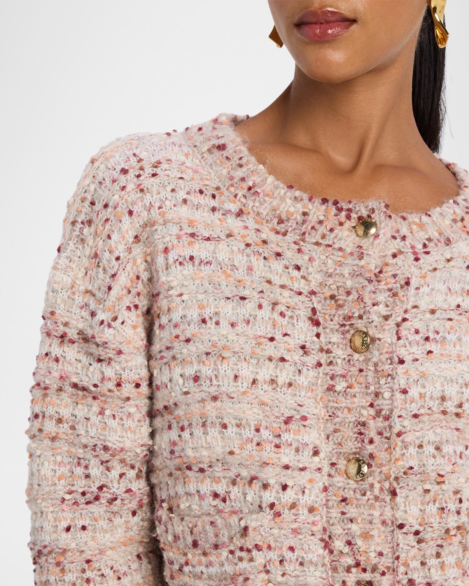Sablyn Helena Cropped Double-Pocket Cardigan | Neiman Marcus