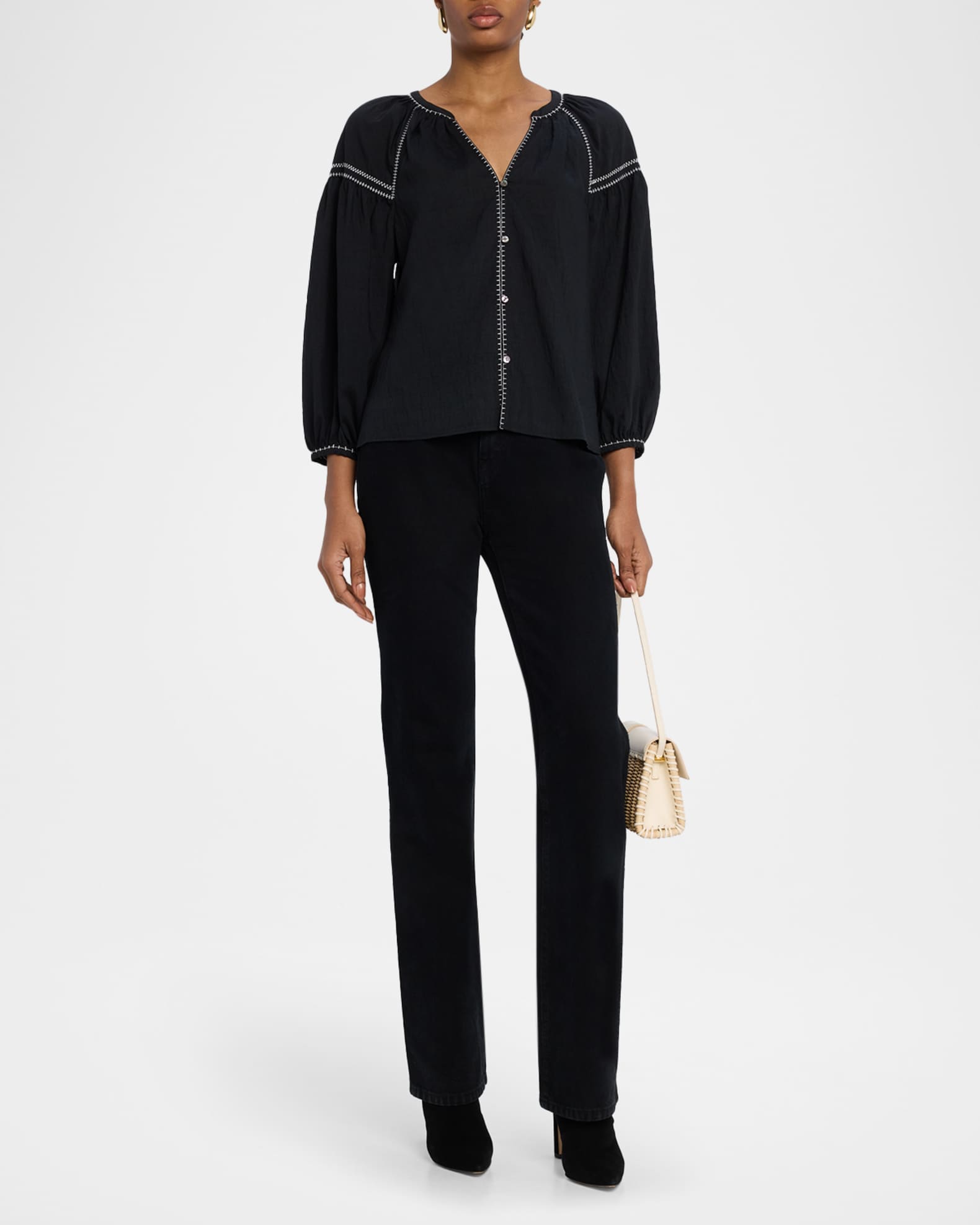 Vasia Button-Front Blouse 1
