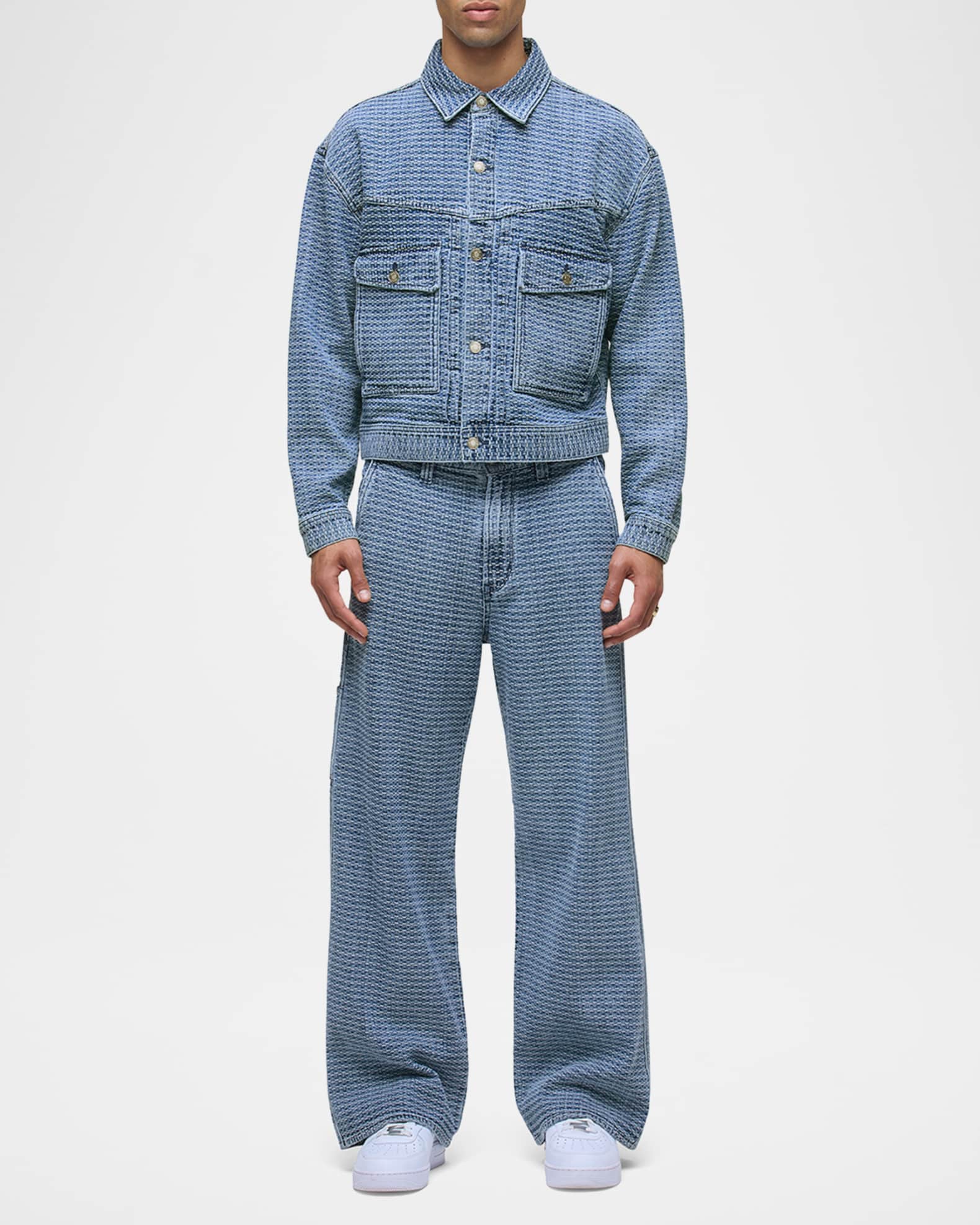Hudson Men's Luca Wide Leg Carpenter Jeans | Neiman Marcus