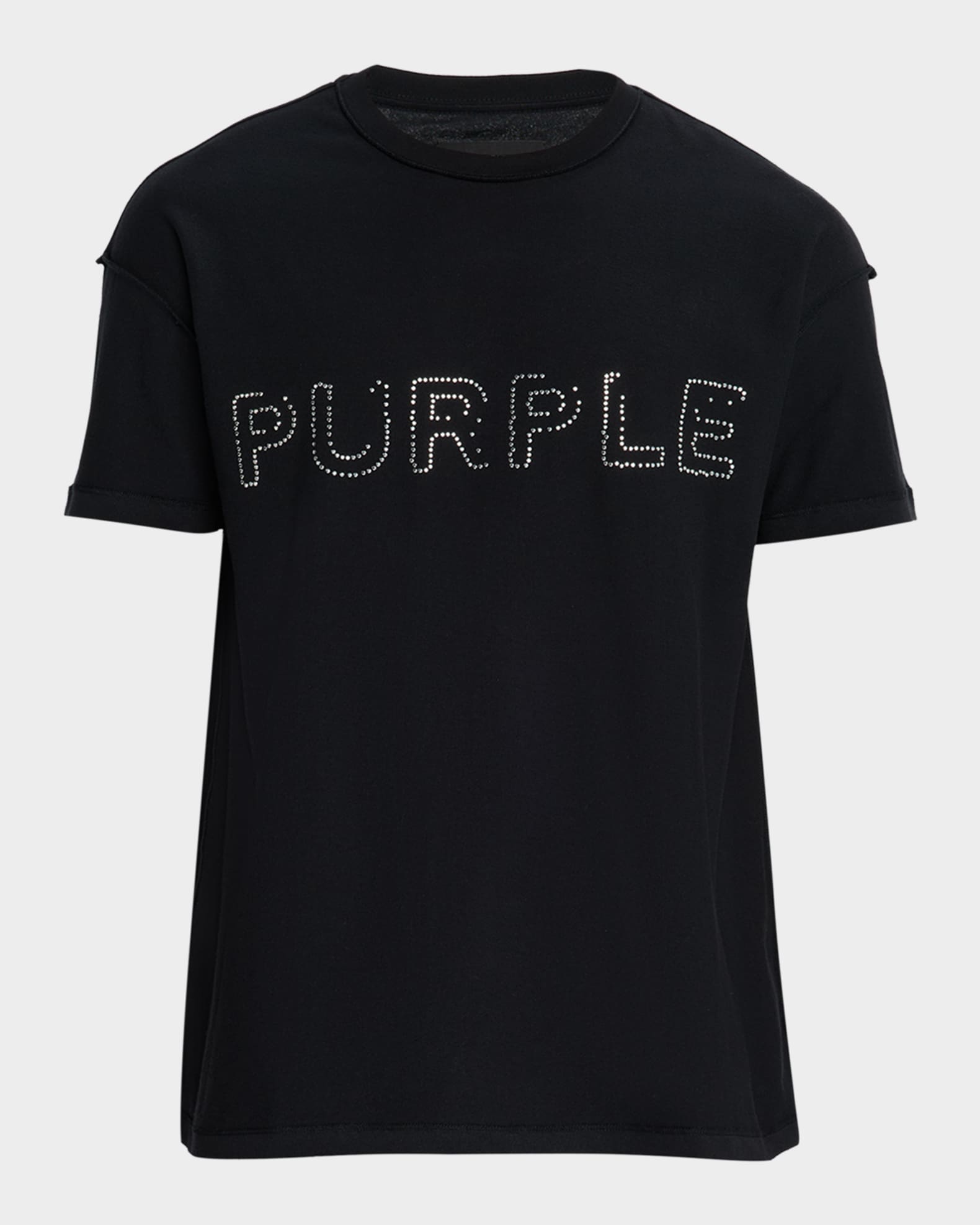 Men's Rhinestone Logo Outline Graphic T-Shirt 0