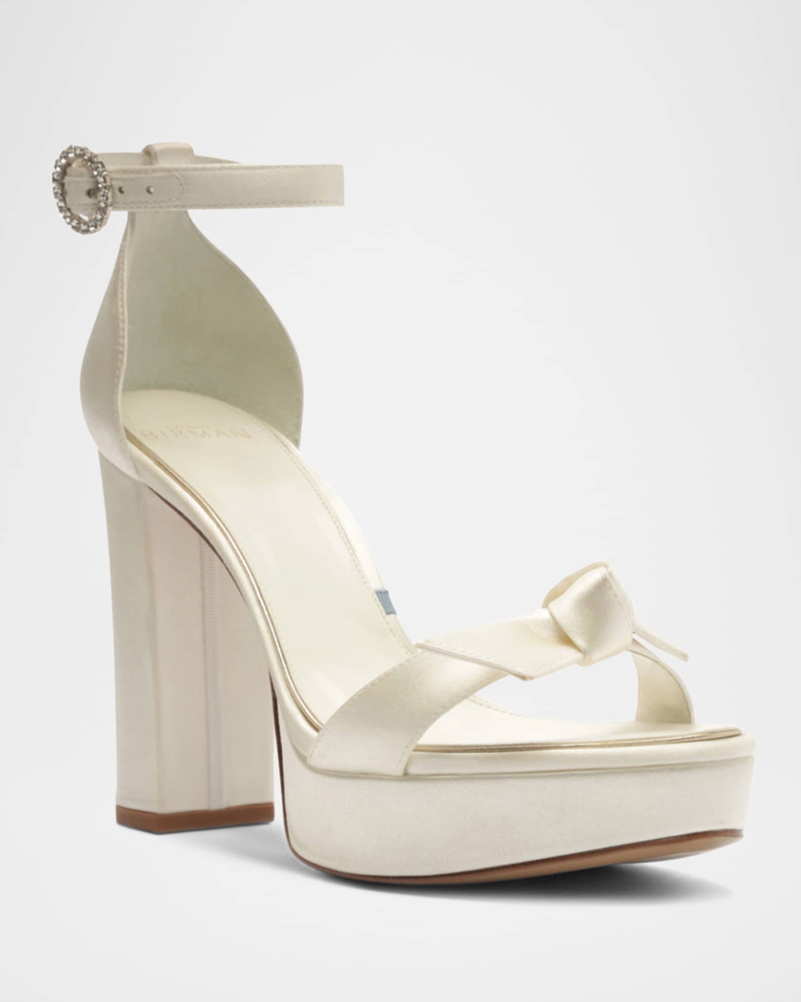 Clarita Satin Platform Block-Heel Sandals  1