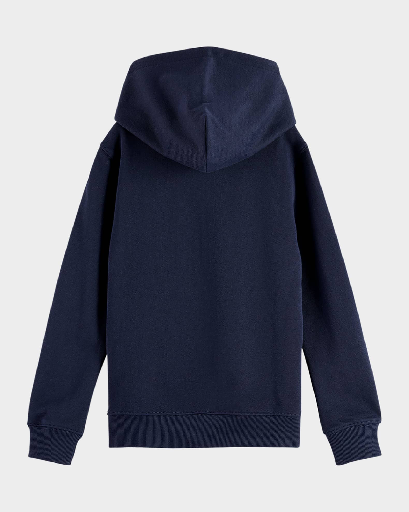 Boy's Core French Terry Logo Badge Zip-Front Hoodie, Size 4-12 1
