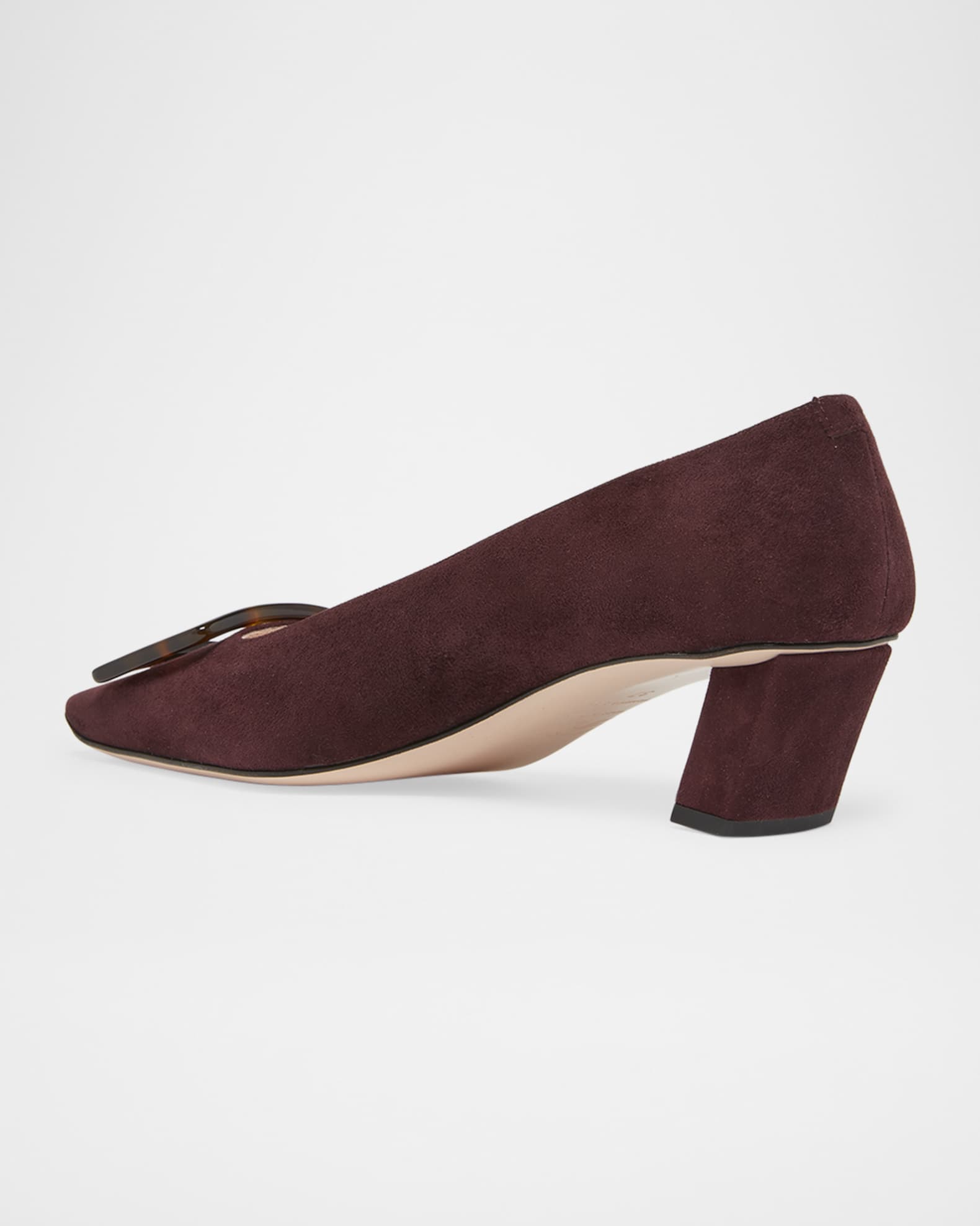 シューズ・サンダルその他 ROGER VIVIER Belle Vivier bordeaux suede slingback flats Roger Vivier Belle Vivier Turtle Suede Pumps | Neiman Marcus