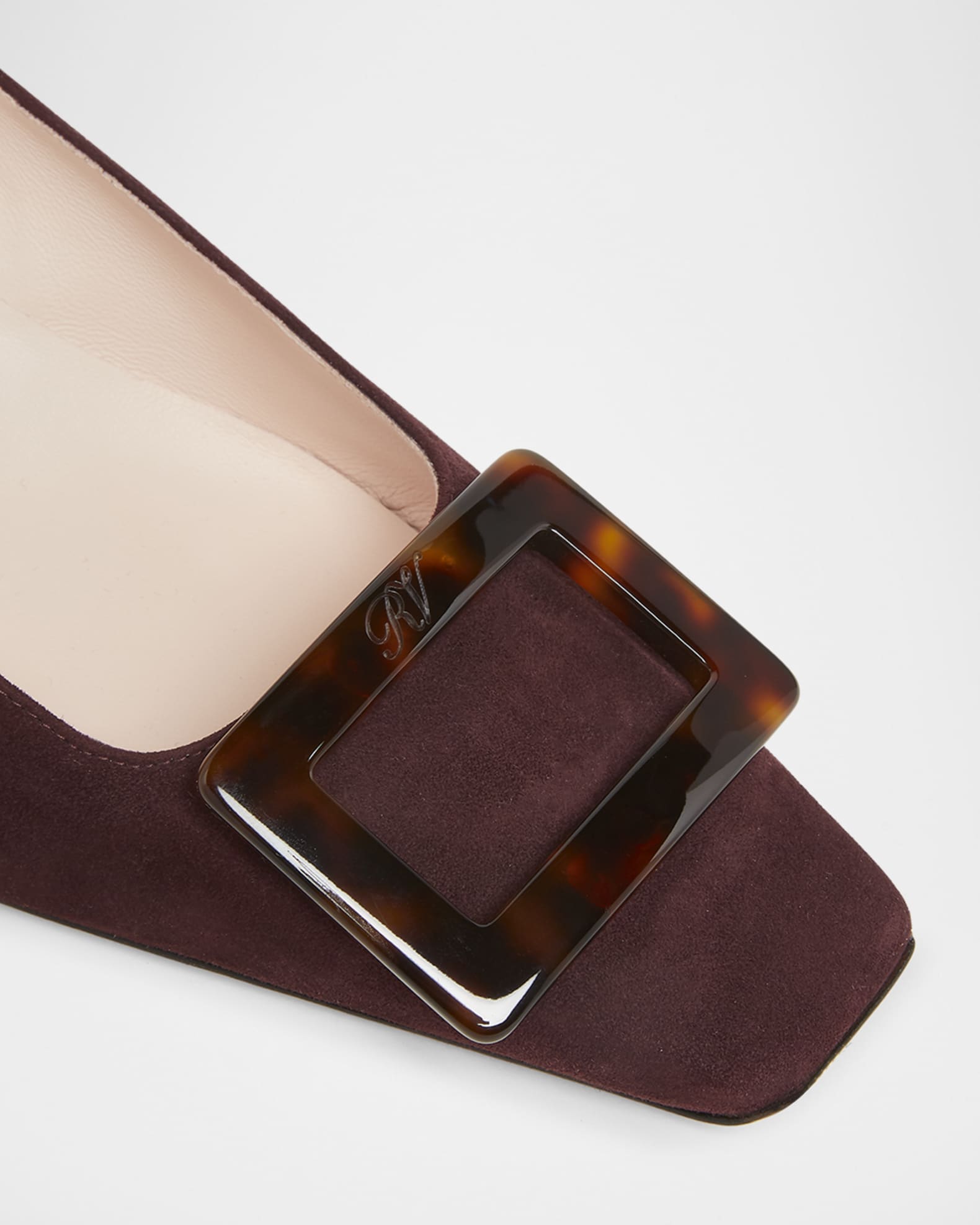 【関税&送料込】Roger Vivier Belle Vivier Turtle Decollette Roger Vivier Belle Vivier Turtle Suede Pumps | Neiman Marcus
