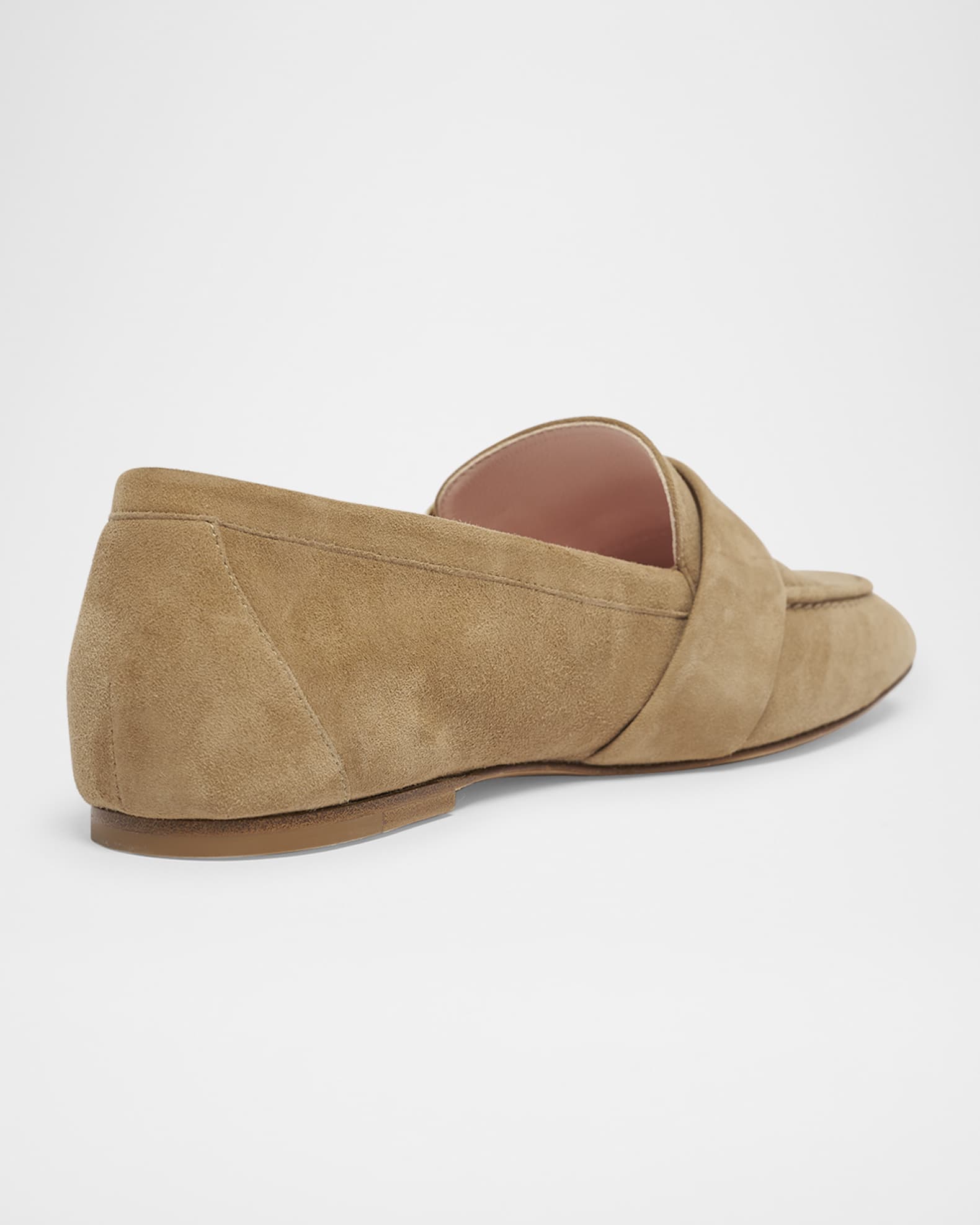 Suede Metal Buckle Loafers 1